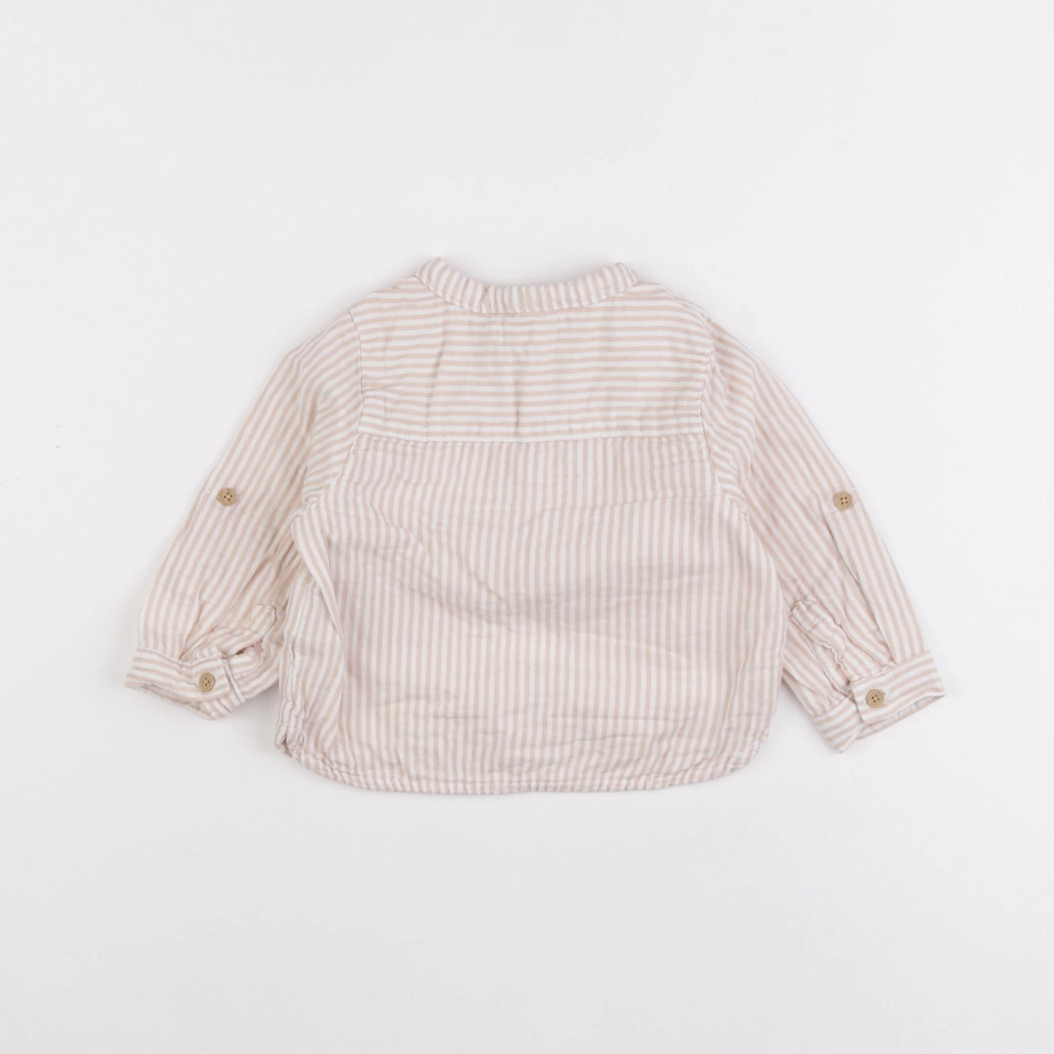 Vertbaudet - chemise beige - 12 mois