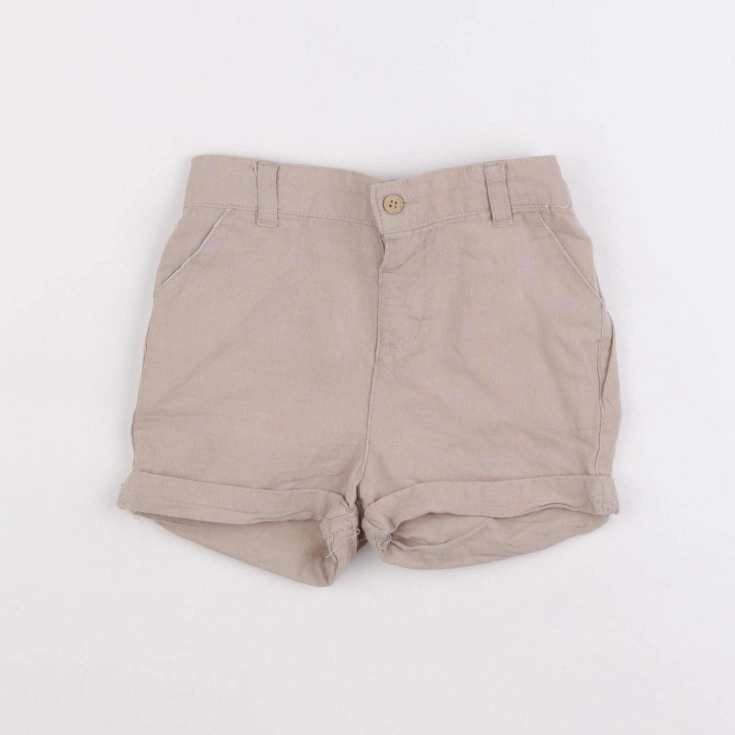 Vertbaudet - short beige - 12 mois