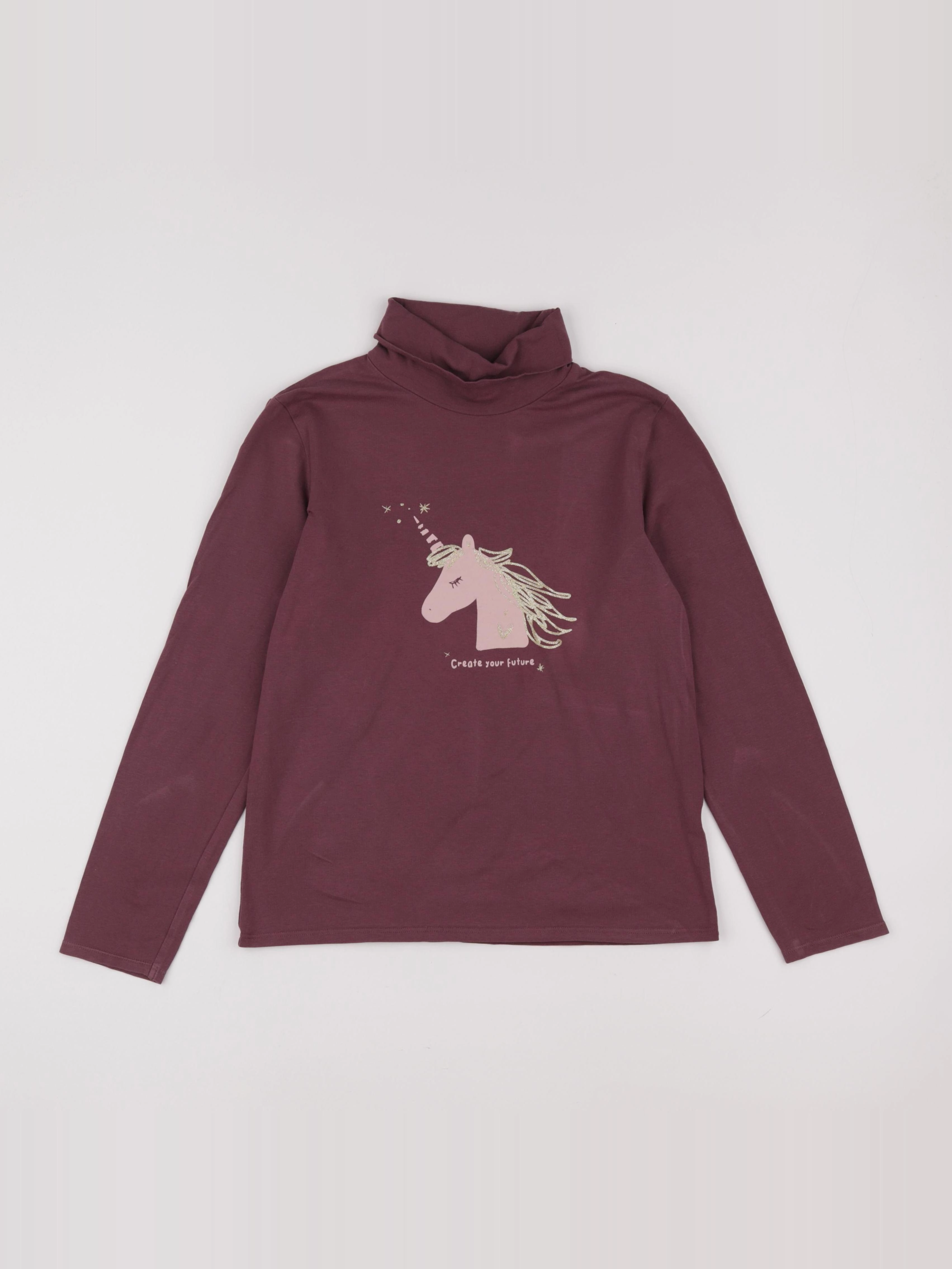 Vertbaudet - sous-pull violet - 14 ans
