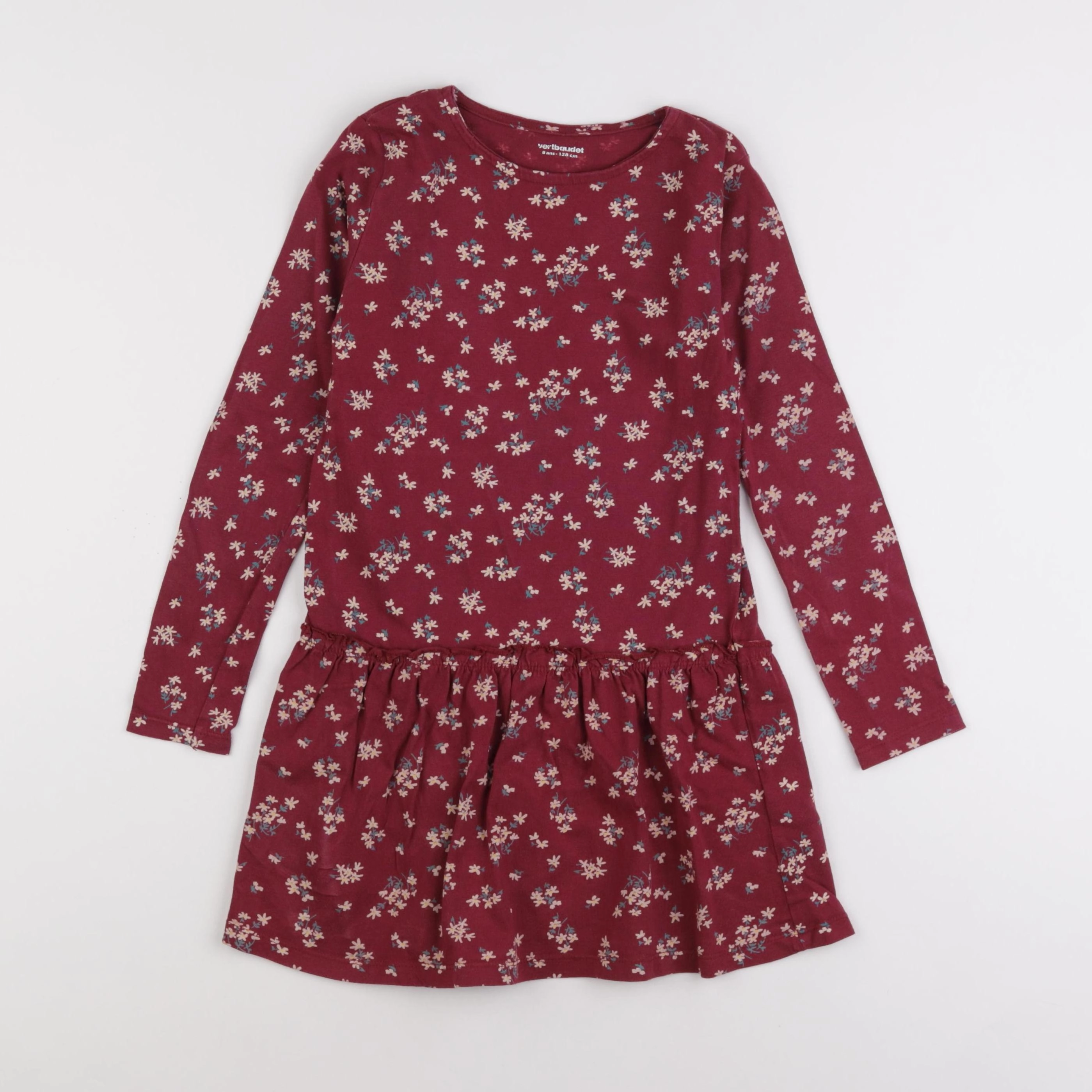 Vertbaudet - robe rouge - 8 ans