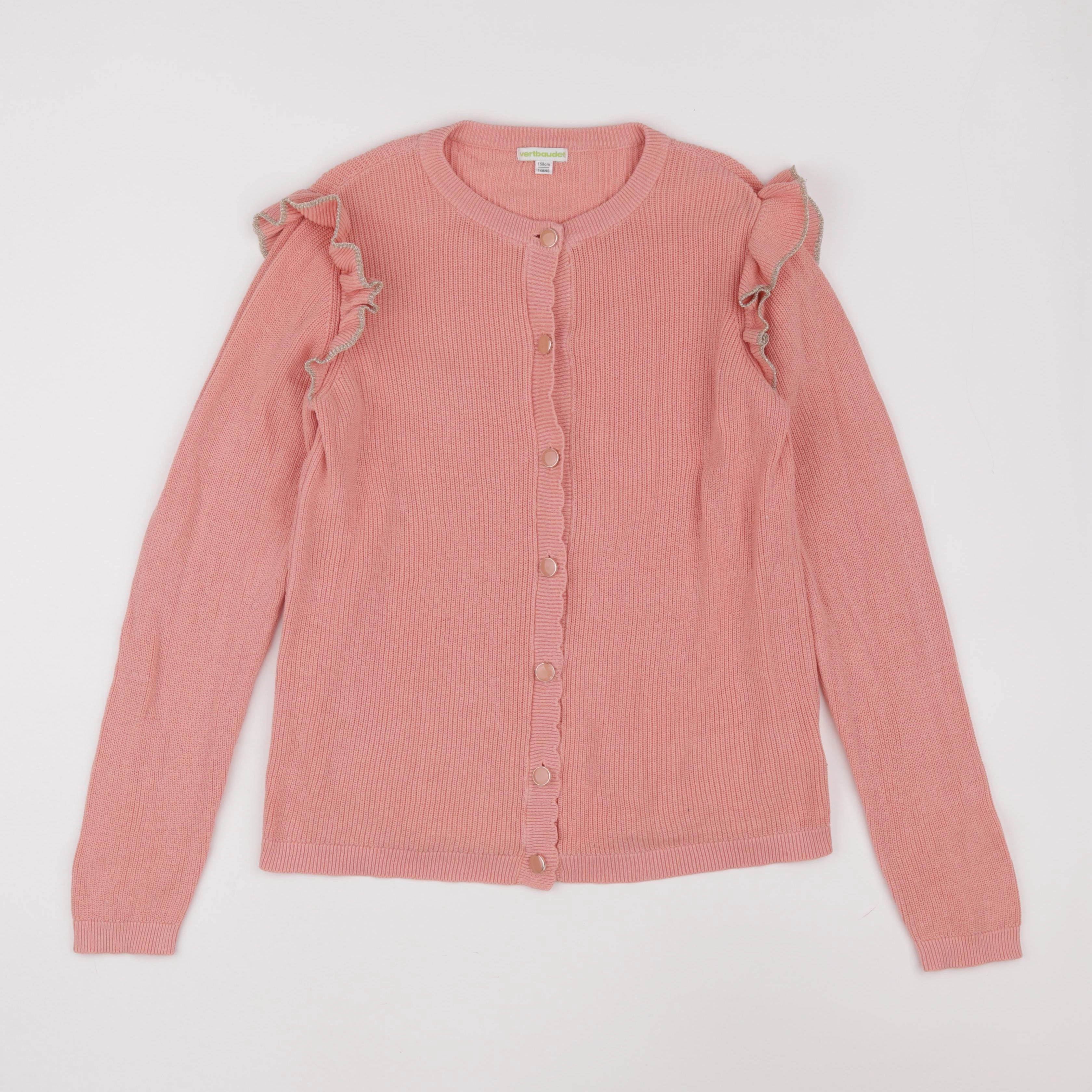 Vertbaudet - gilet rose - 14 ans