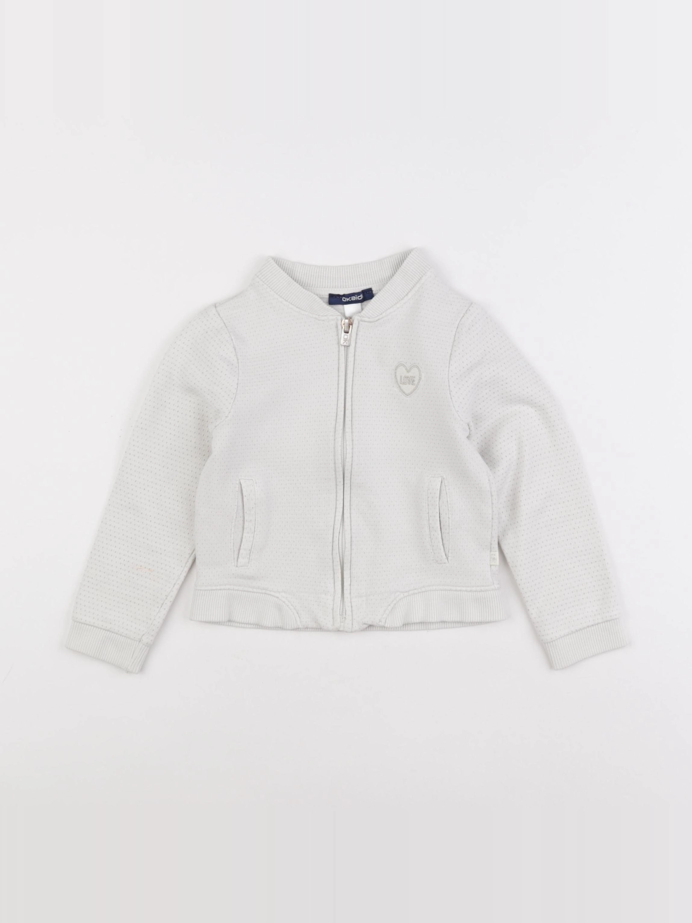 Okaidi - sweat blanc - 3 ans