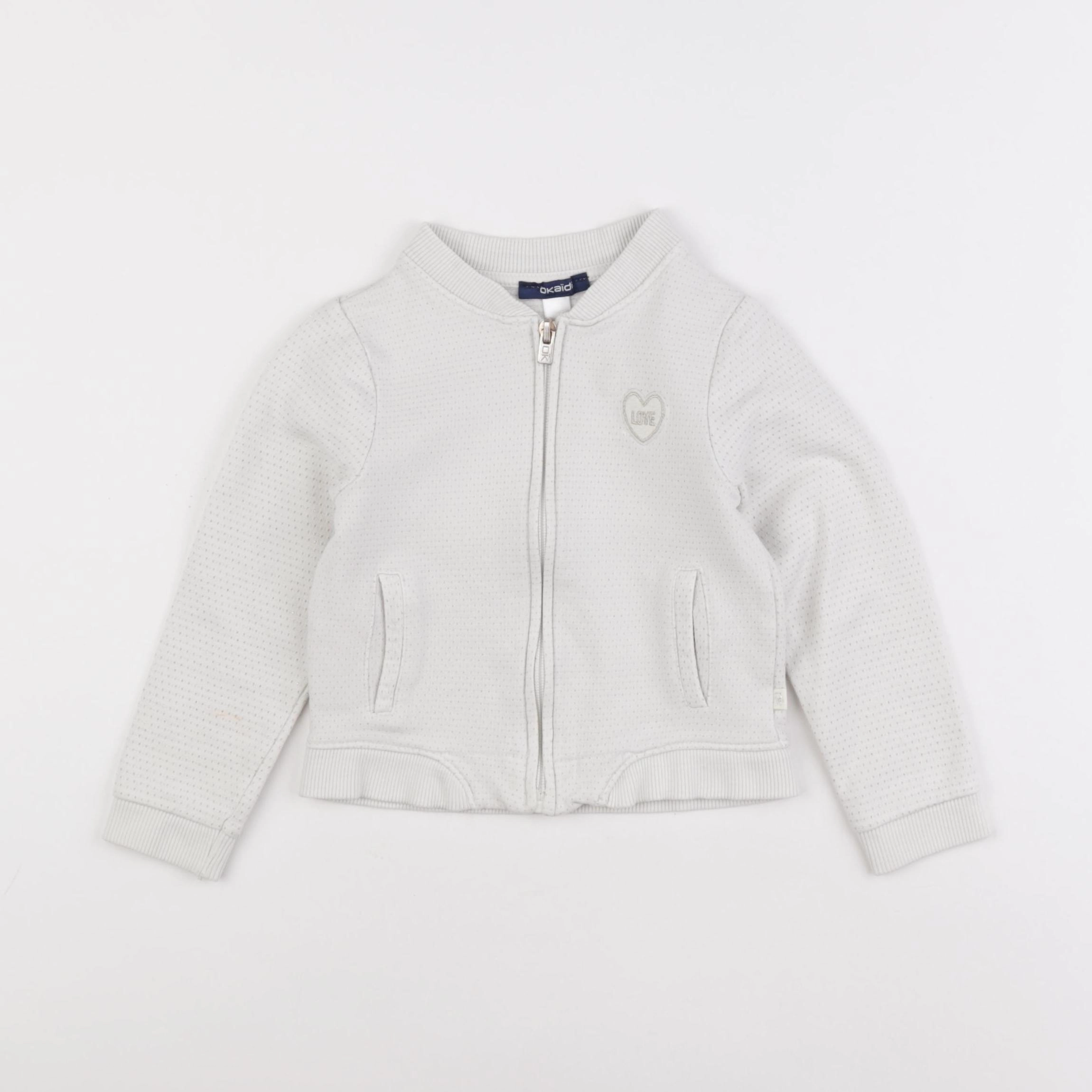 Okaidi - sweat blanc - 3 ans