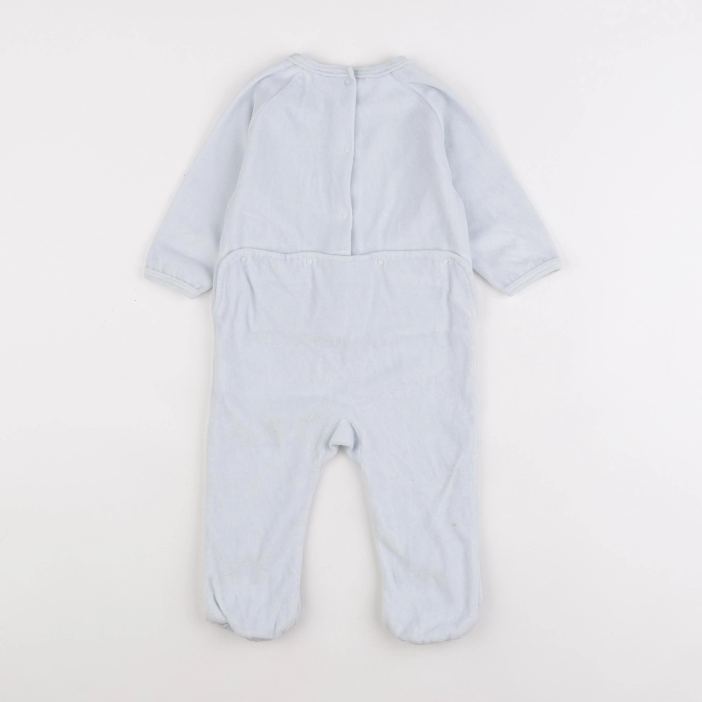 Vertbaudet - pyjama velours bleu - 12 mois