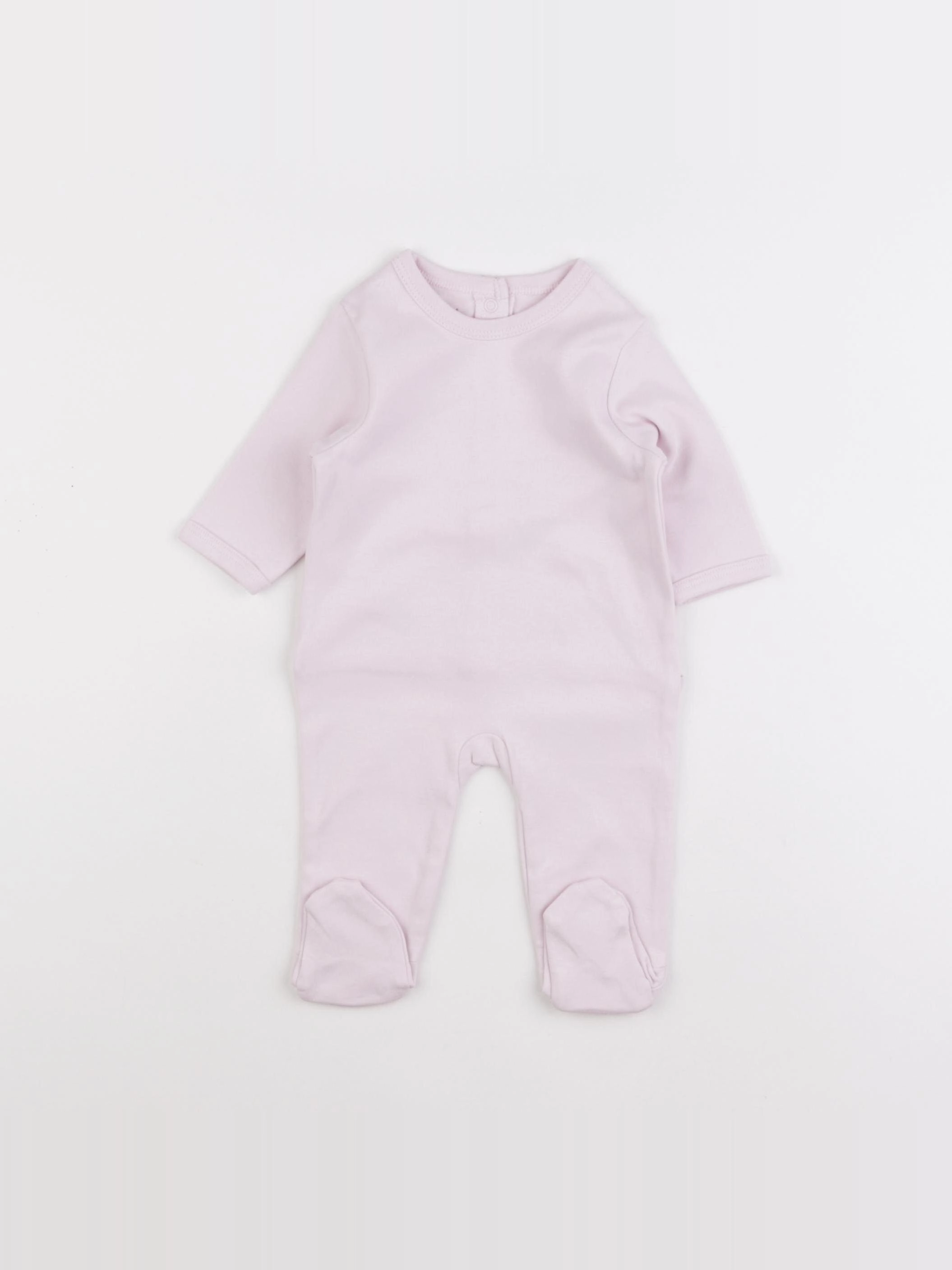 Vertbaudet - pyjama coton violet - 1 mois