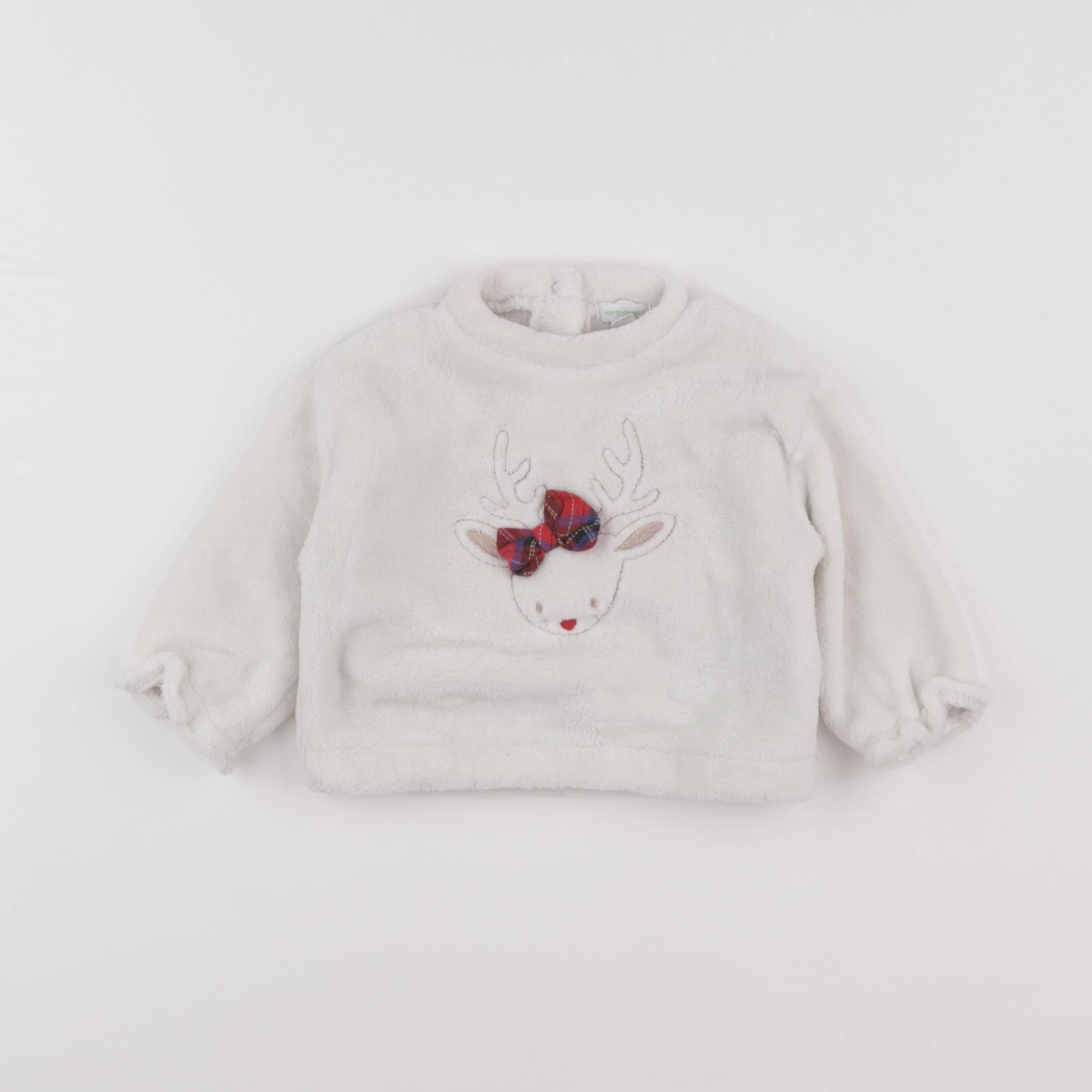 Vertbaudet - pull blanc - 9 mois