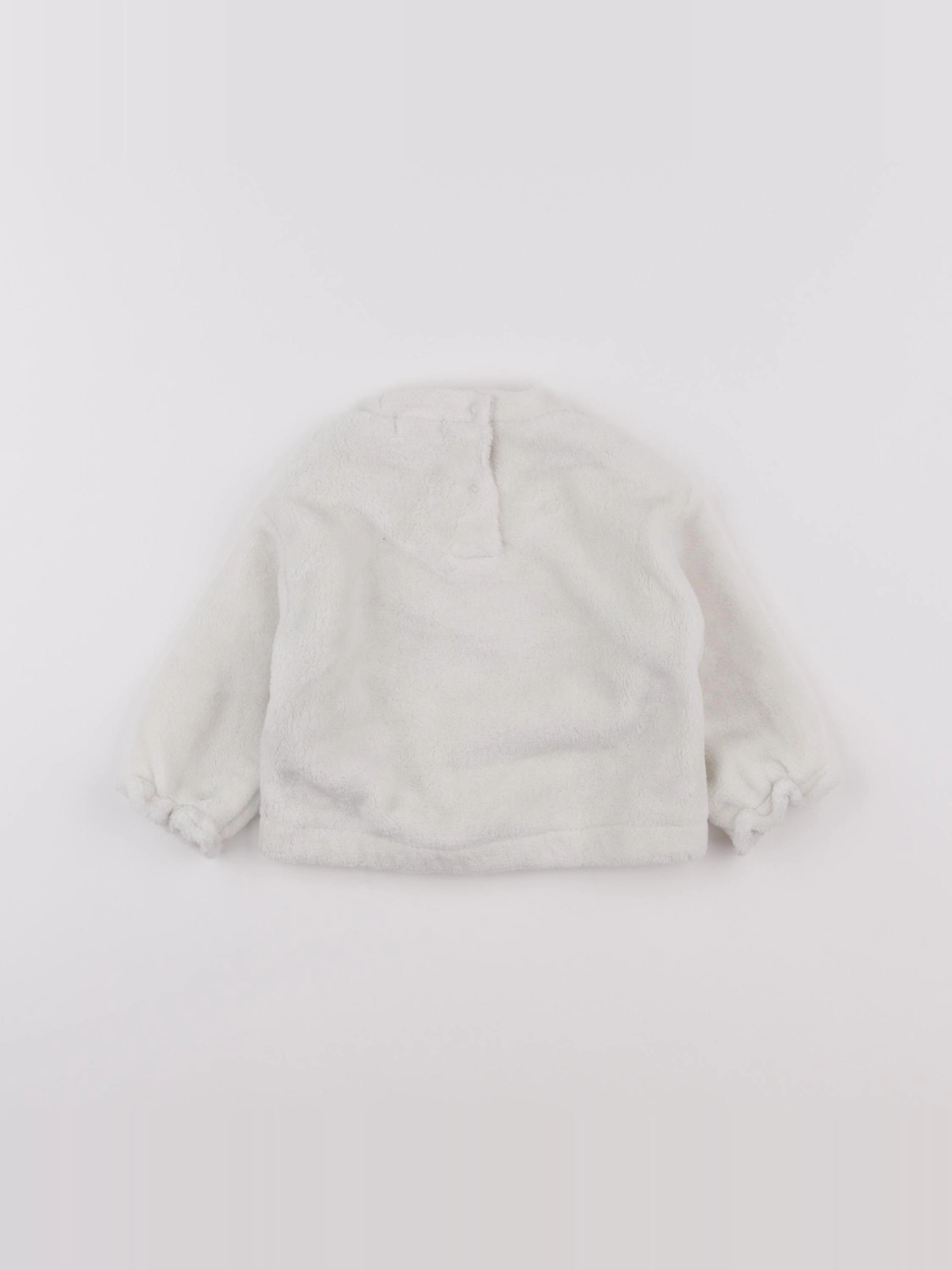 Vertbaudet - pull blanc - 9 mois