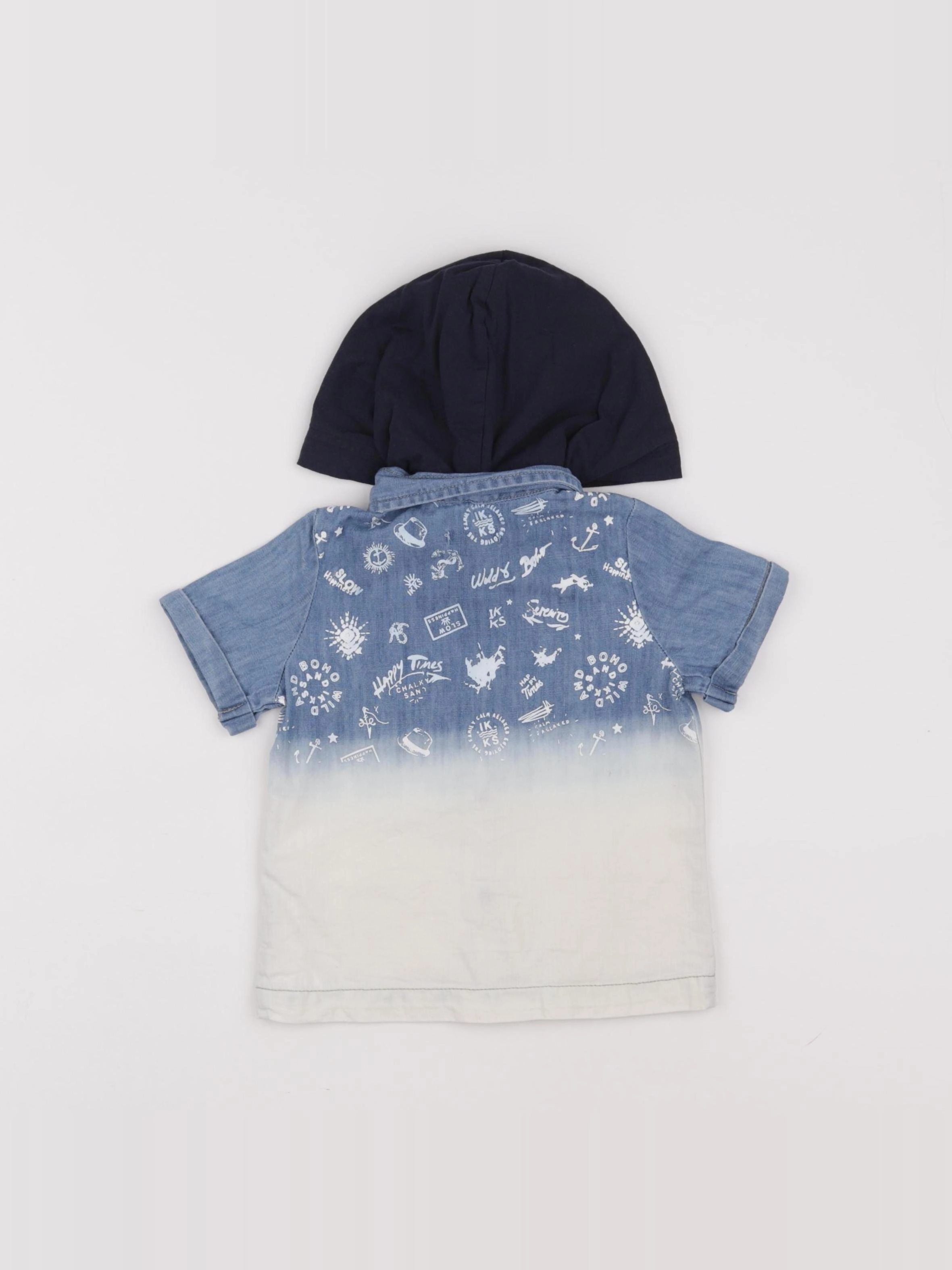 IKKS - chemise bleu - 12 mois