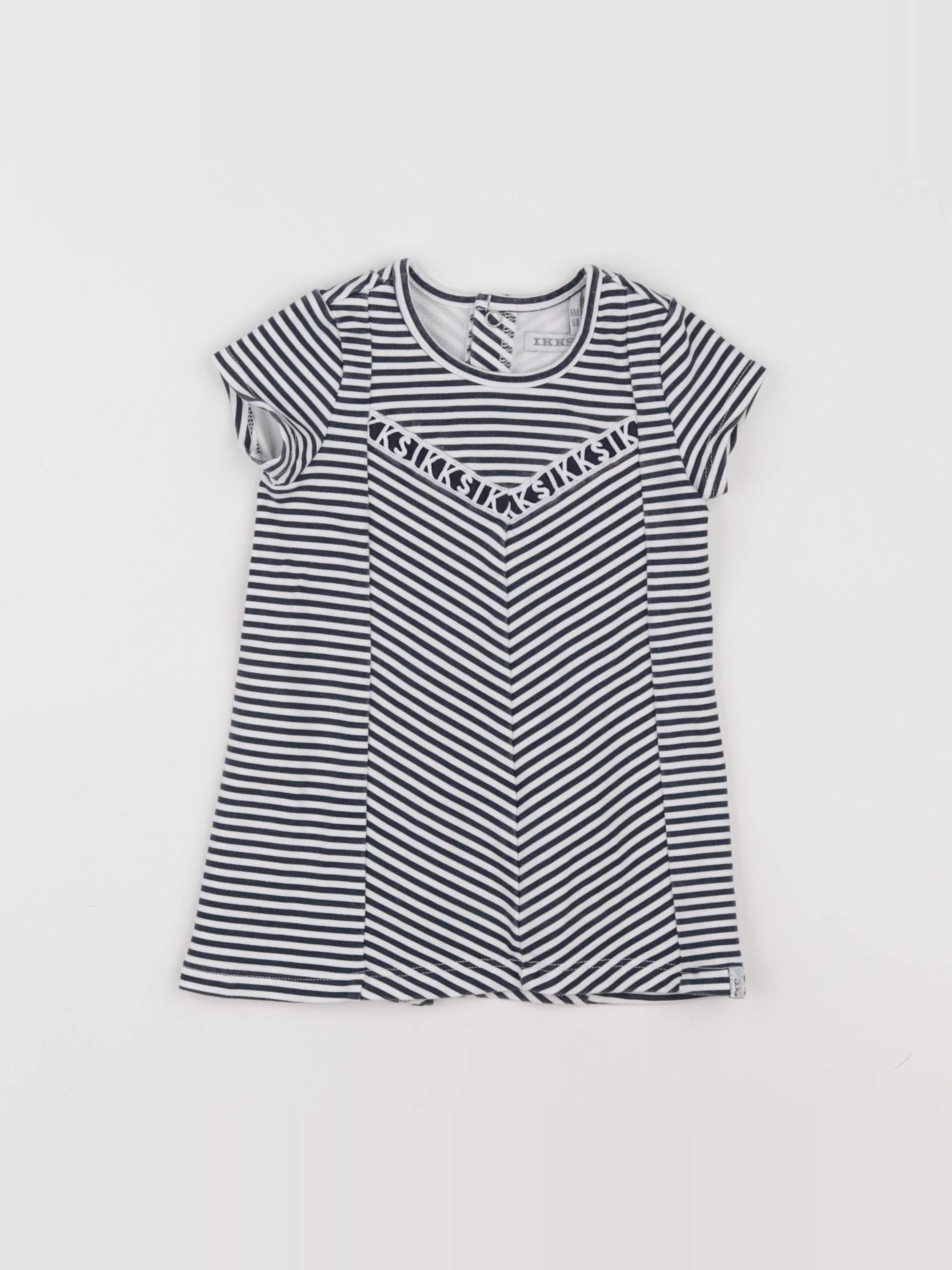 IKKS - robe bleu, blanc - 6 mois