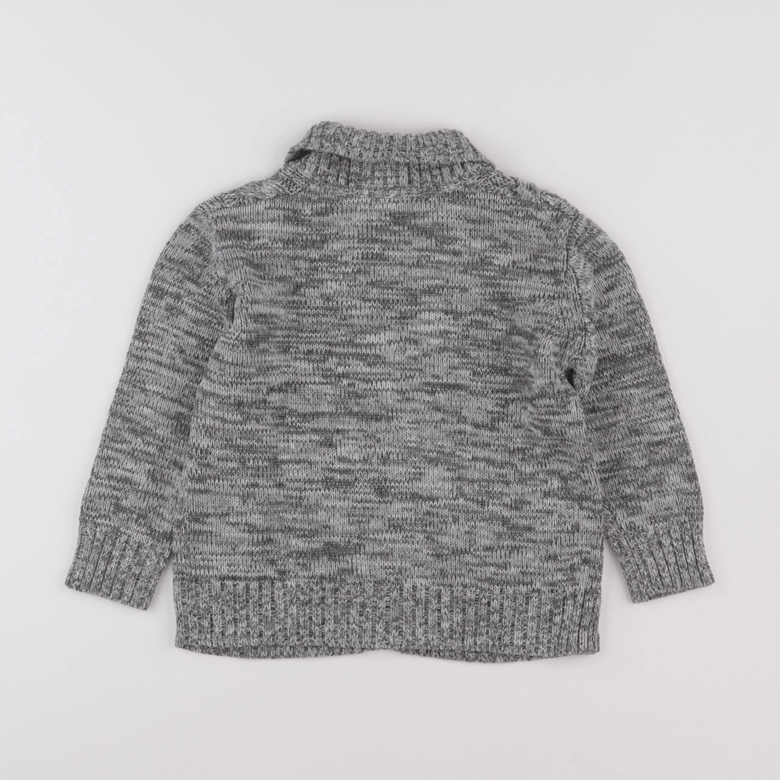 Vertbaudet - gilet gris - 6 ans