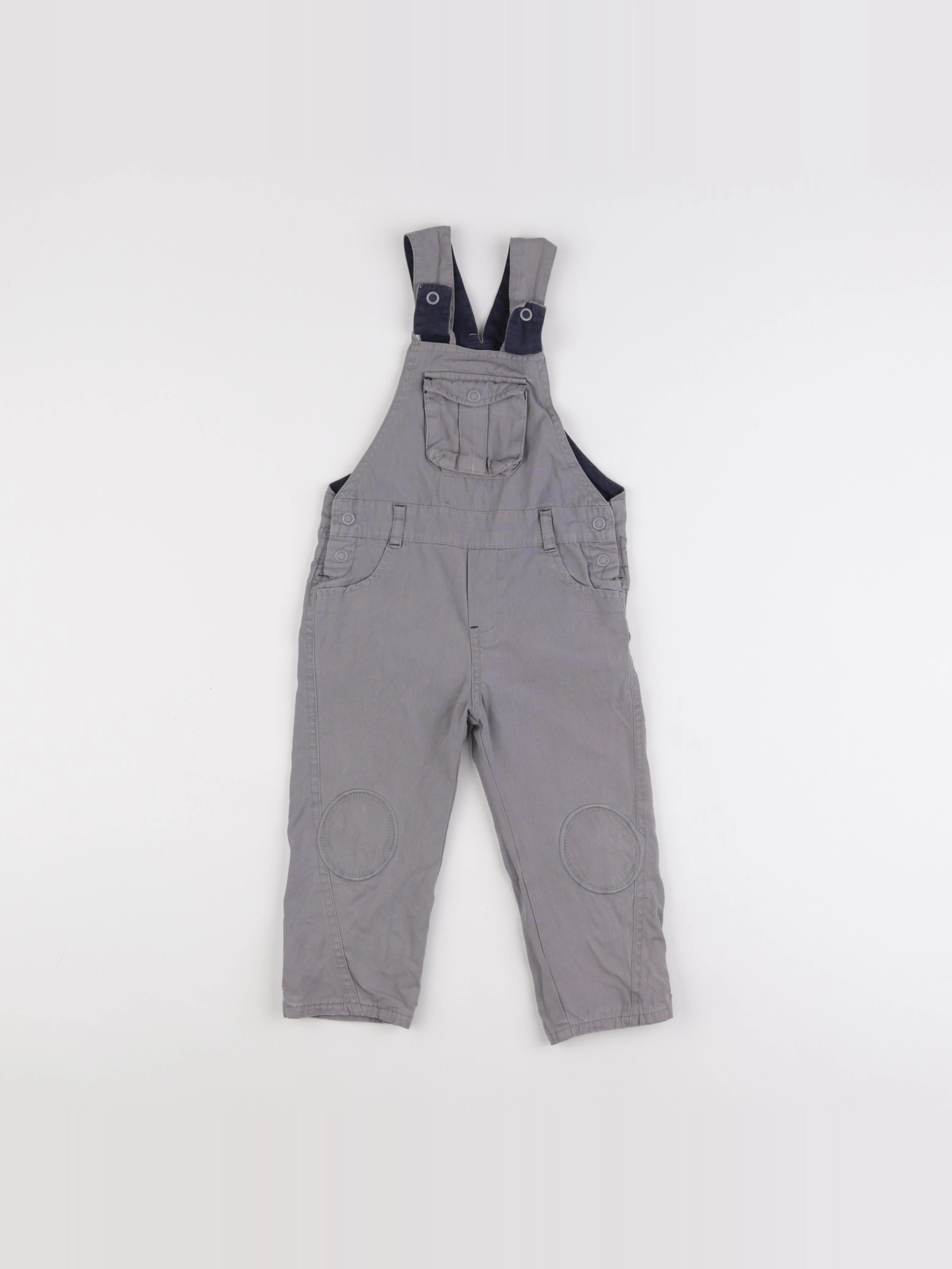 Vertbaudet - salopette gris - 2 ans
