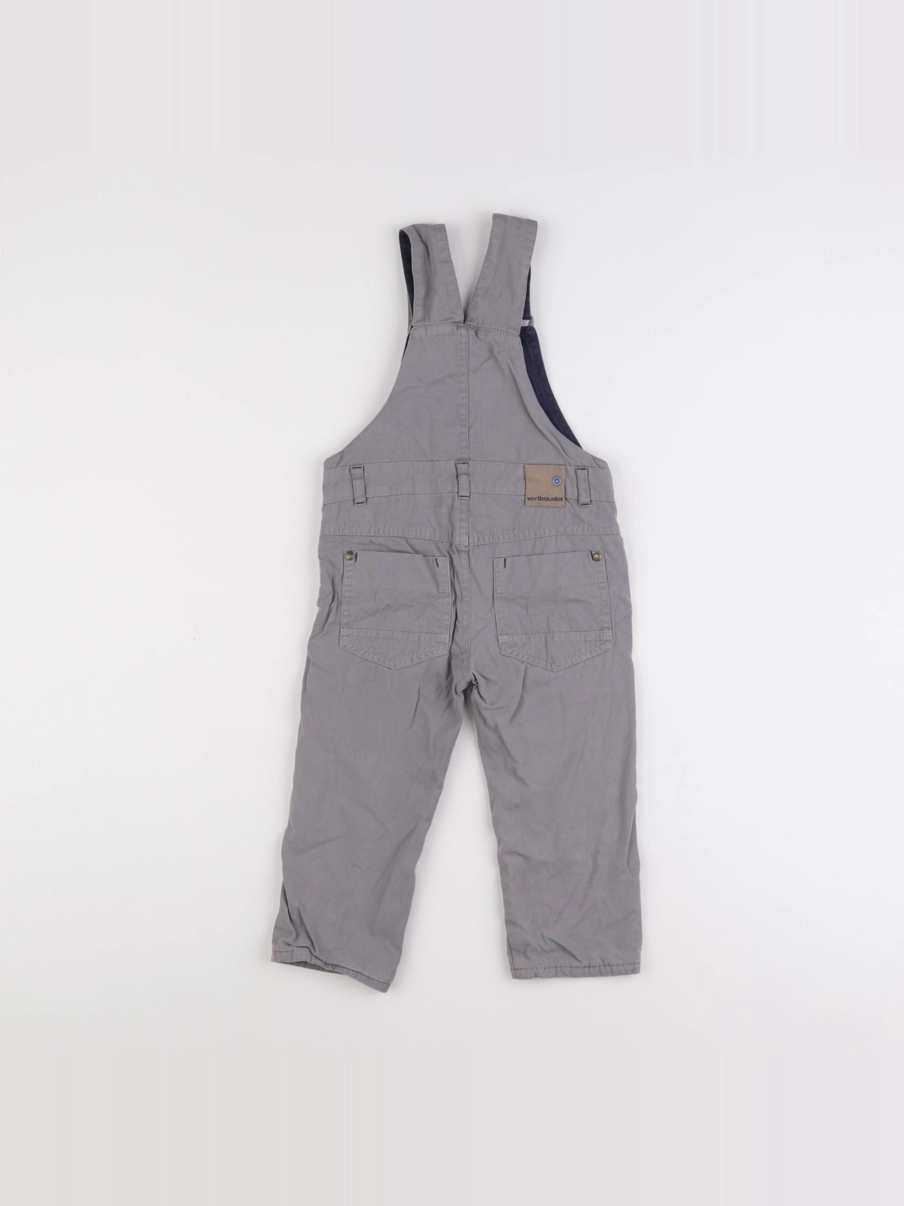 Vertbaudet - salopette gris - 2 ans
