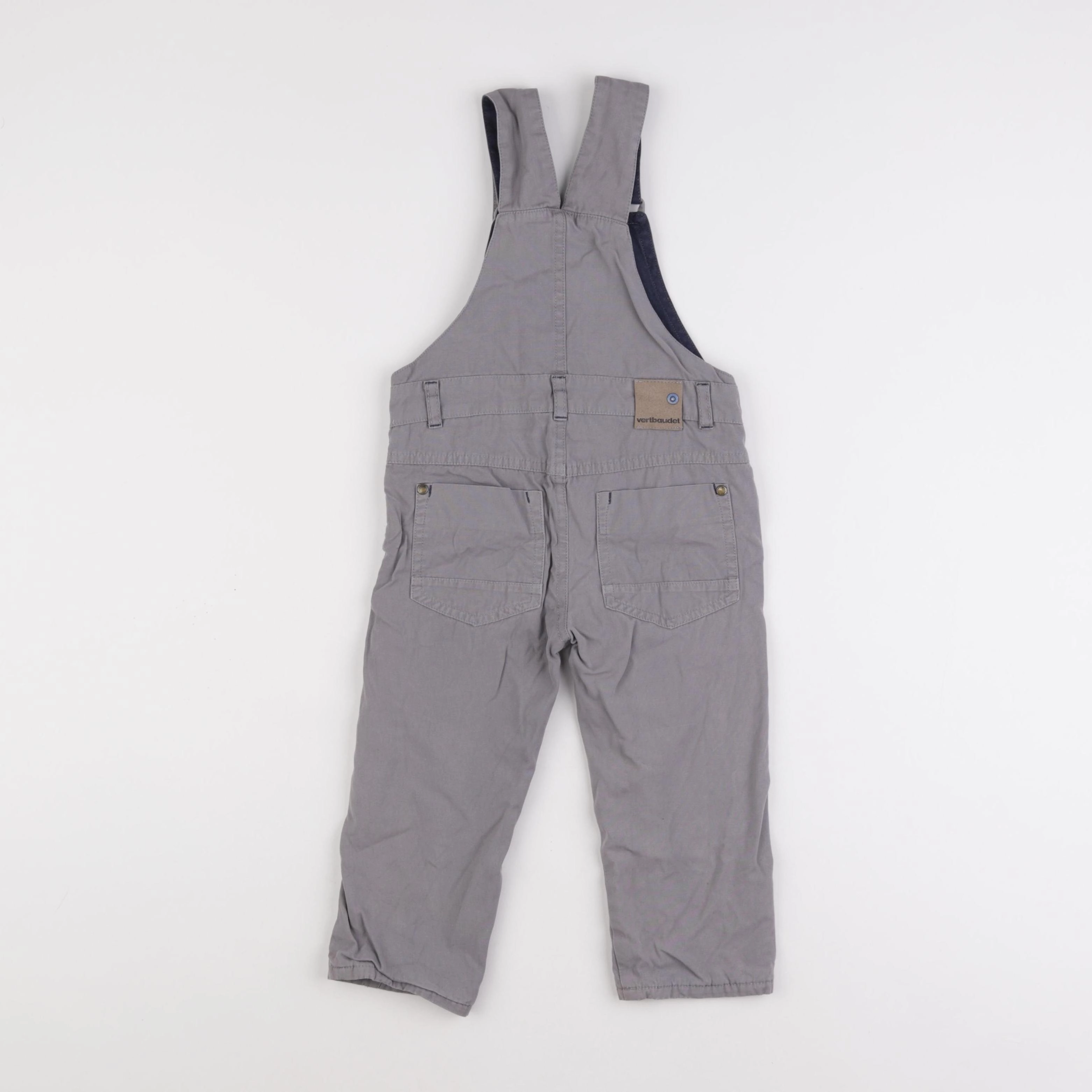 Vertbaudet - salopette gris - 2 ans