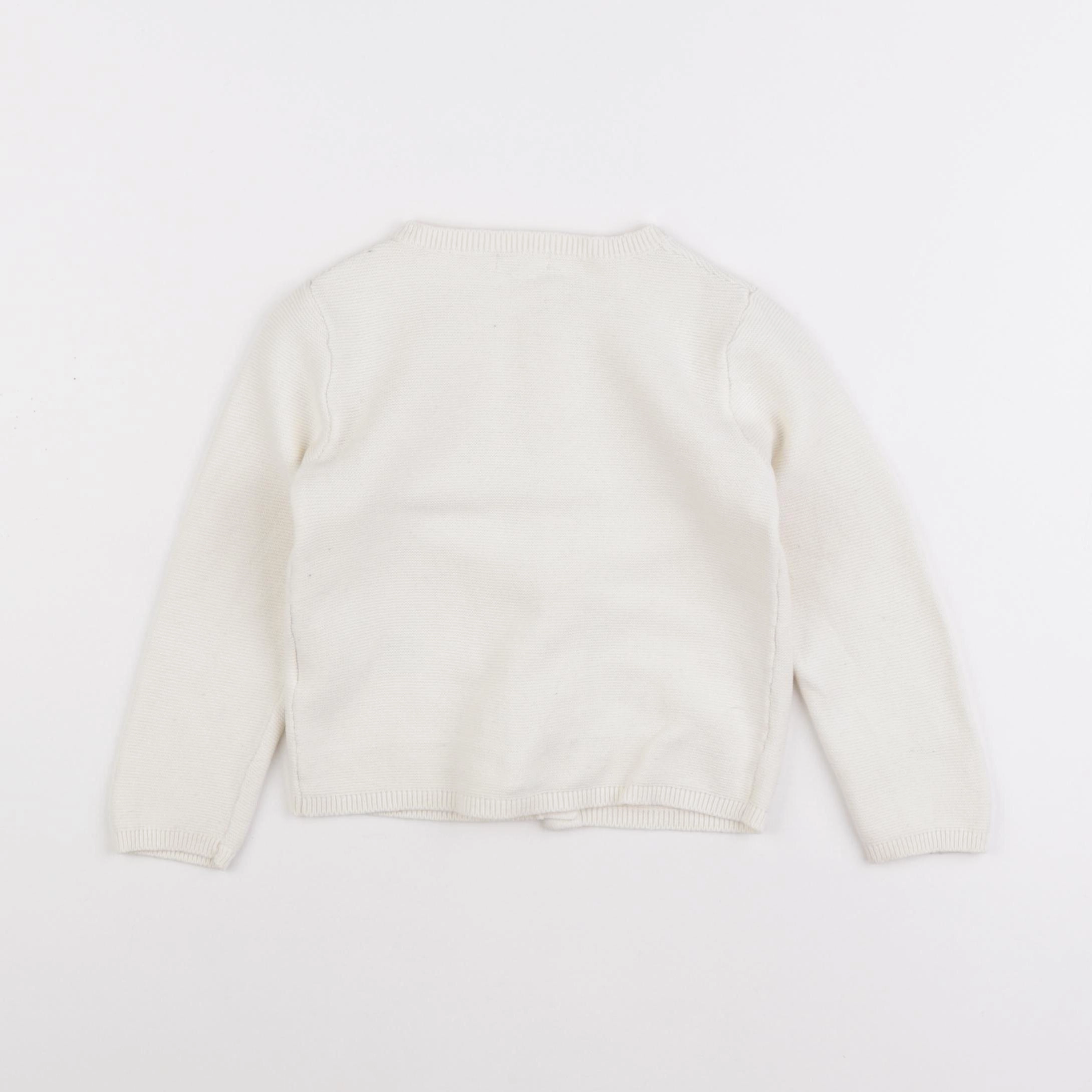 Vertbaudet - gilet blanc - 24 mois