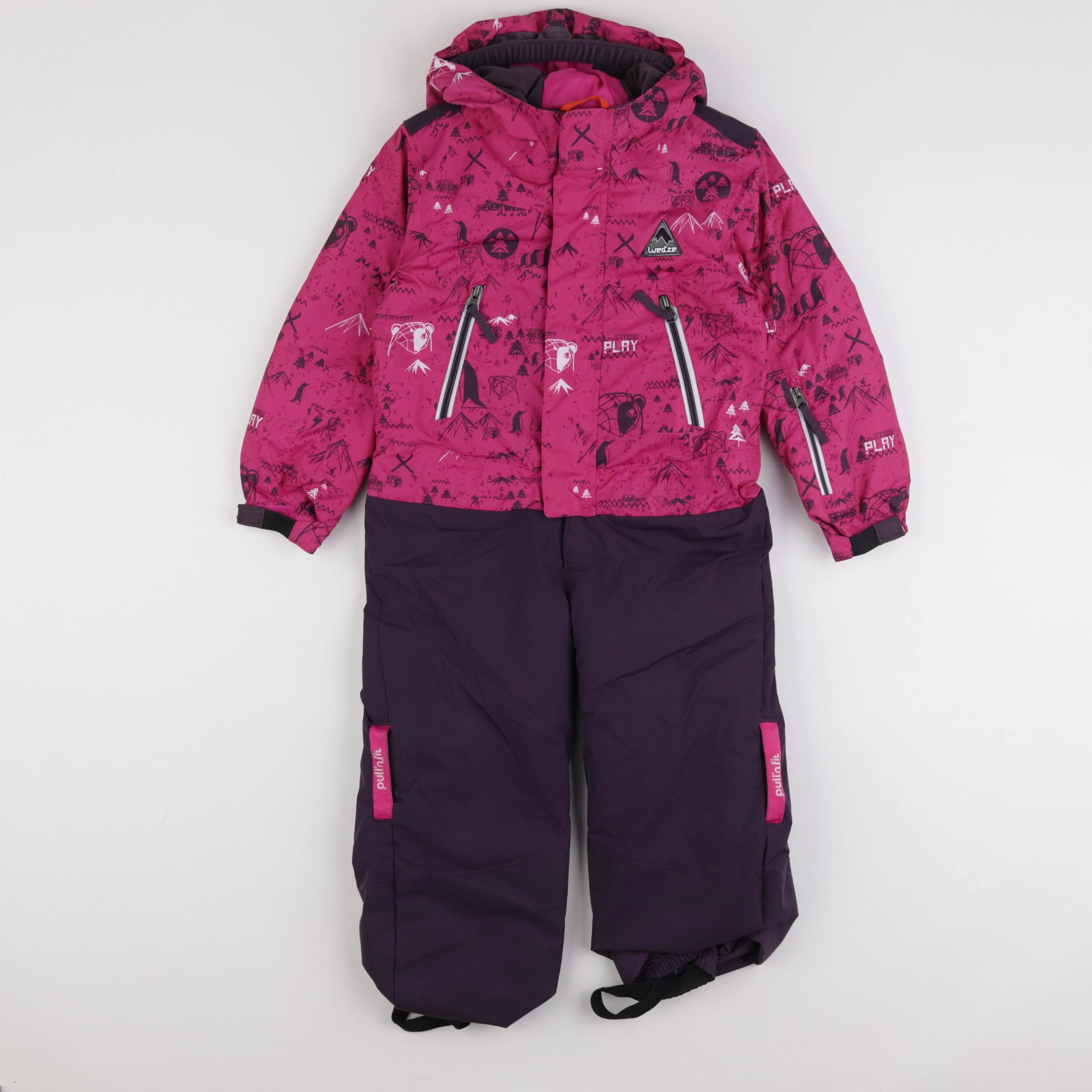 Decathlon ski - combinaison de ski violet, rose - 3 ans