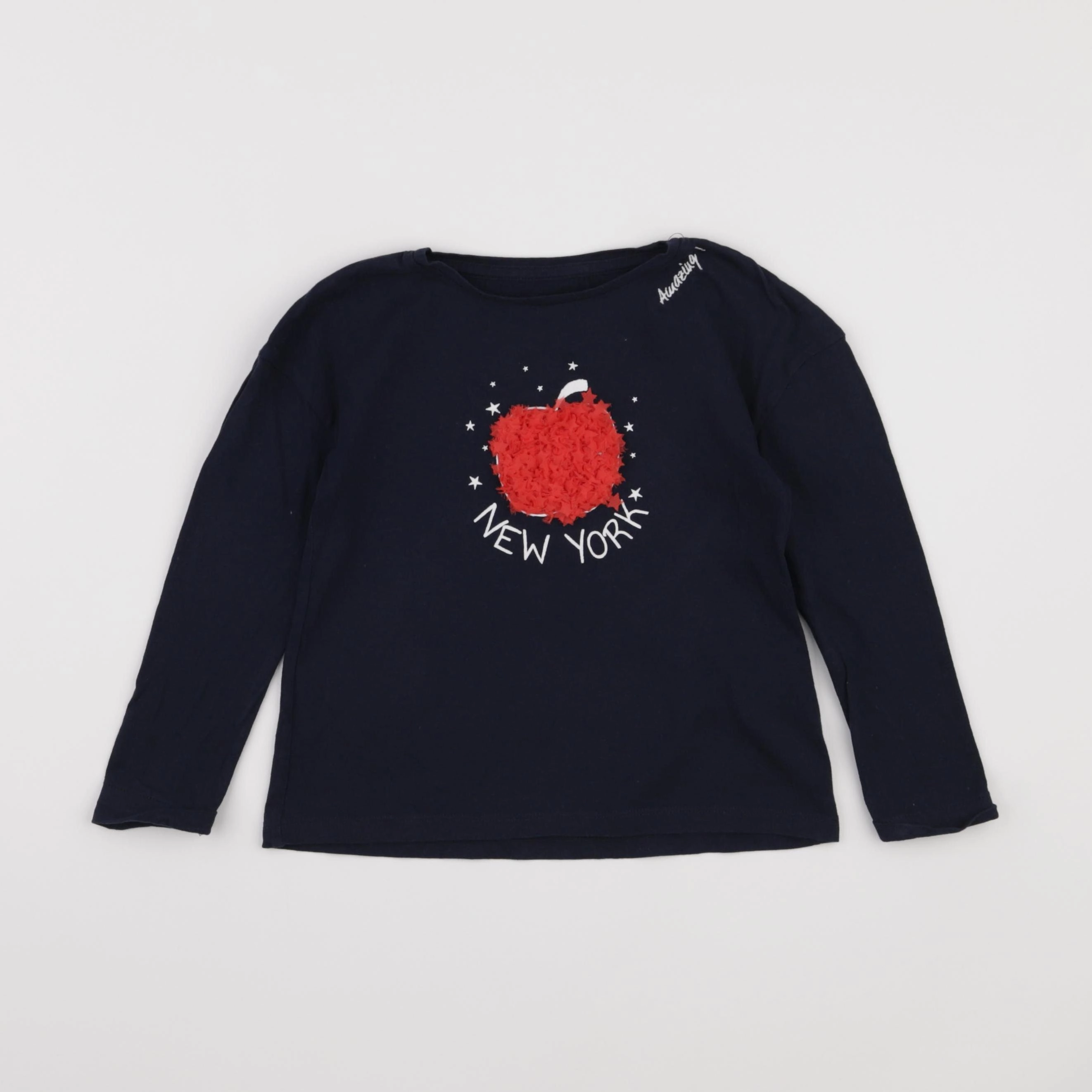 Vertbaudet - tee-shirt bleu - 4 ans