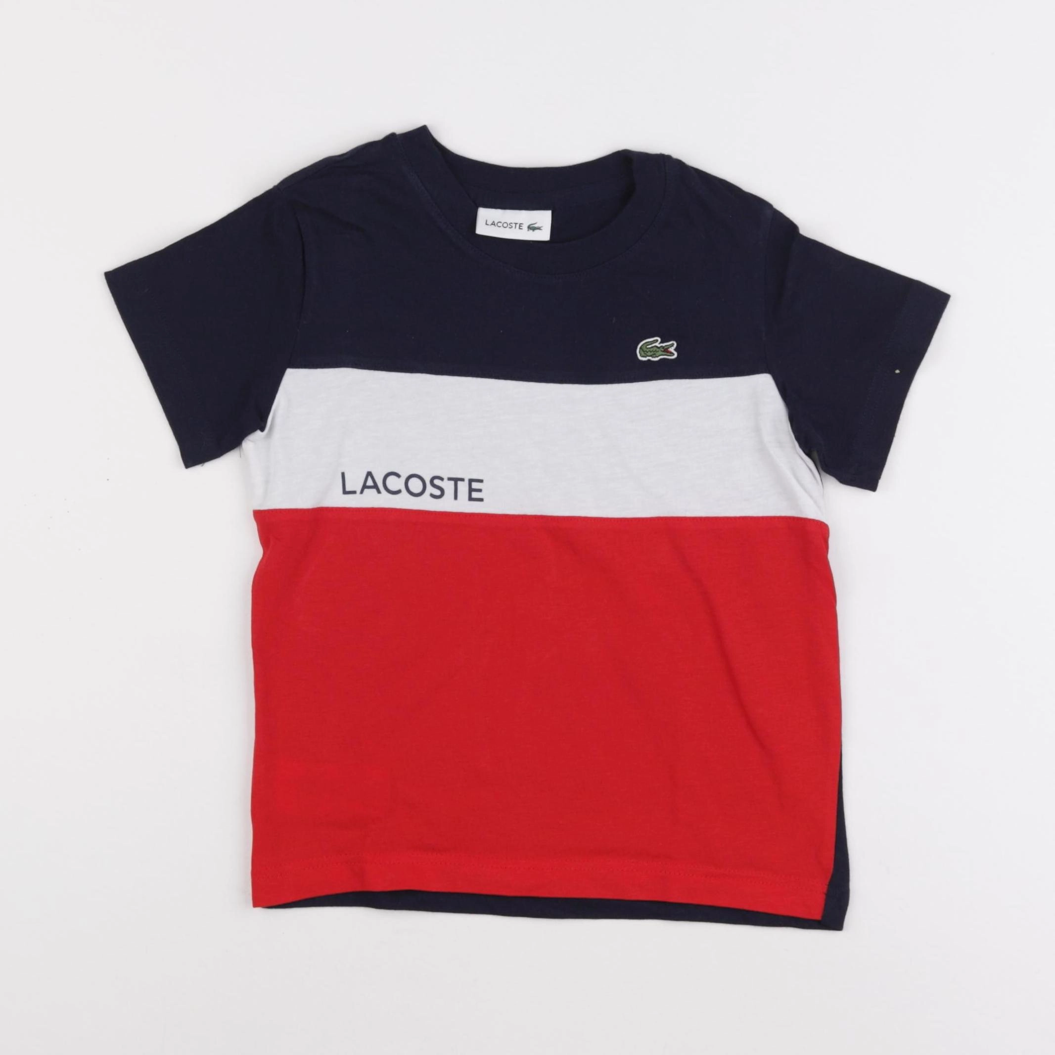 Lacoste - tee-shirt bleu, rouge - 4 ans