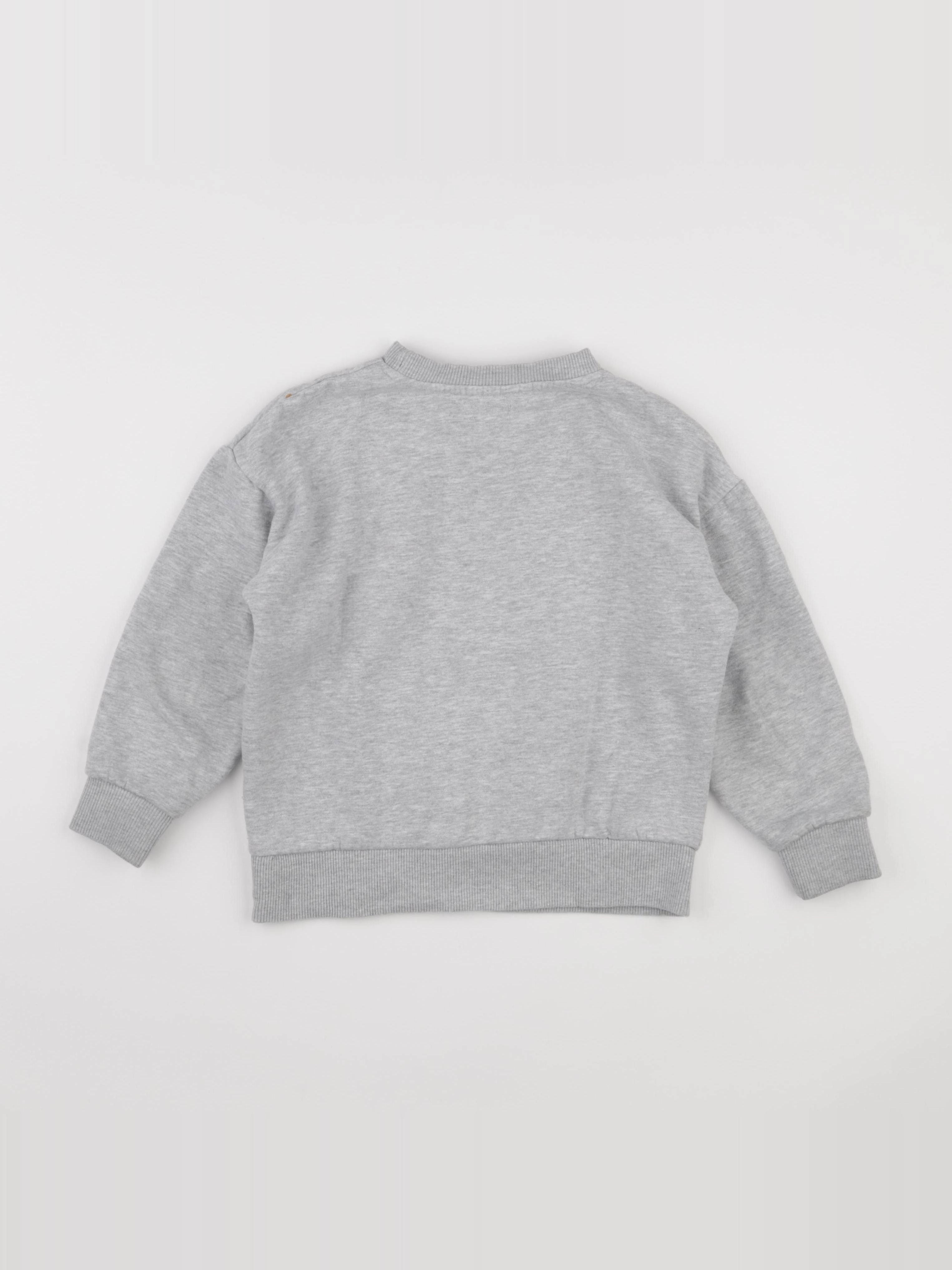 Vertbaudet - sweat gris - 8 ans