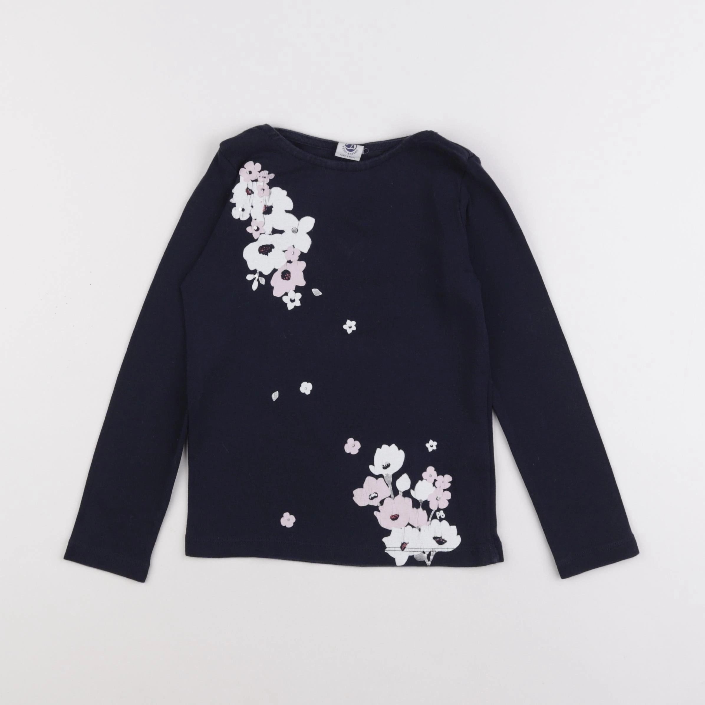 Petit Bateau - tee-shirt bleu - 6 ans