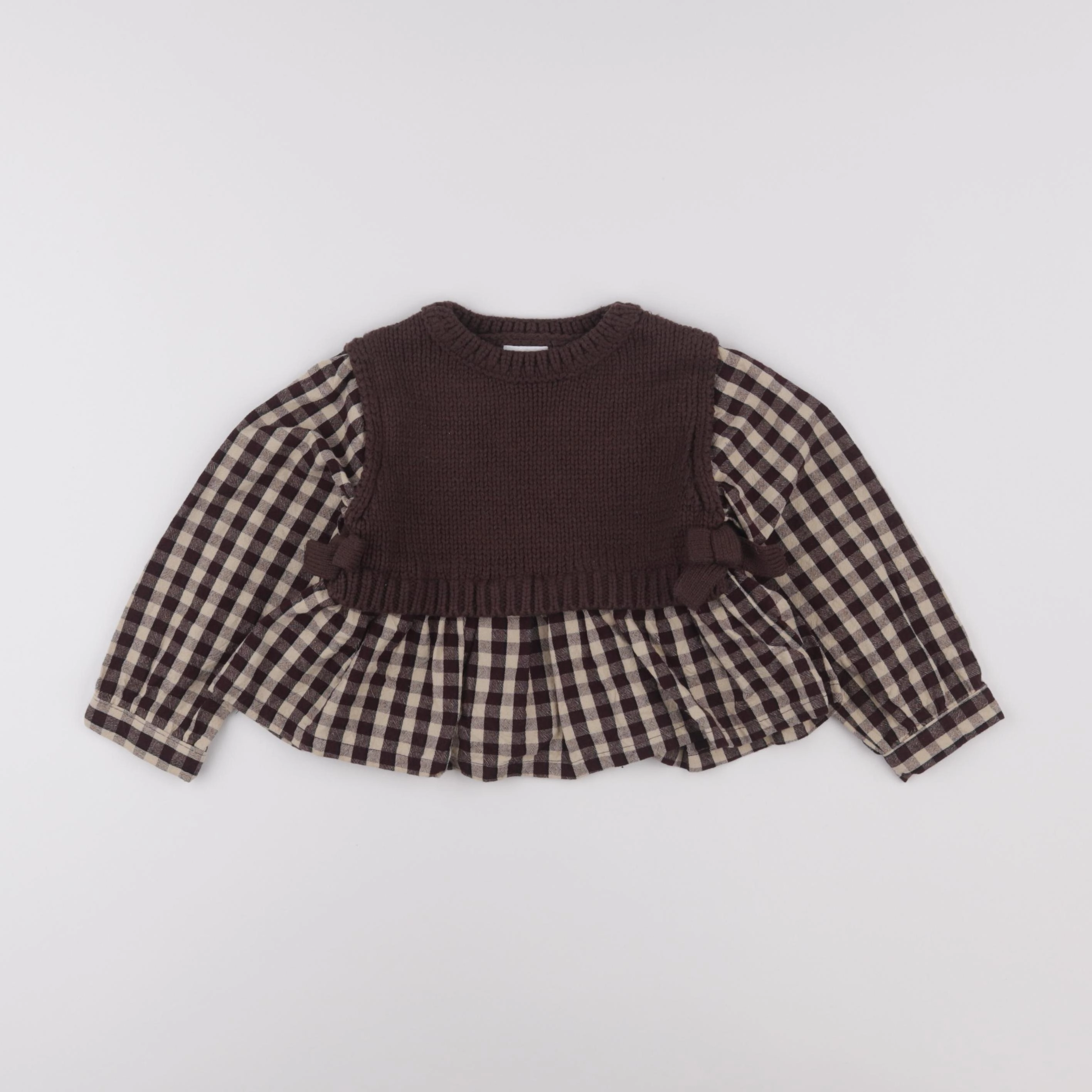Zara - pull marron - 2 ans