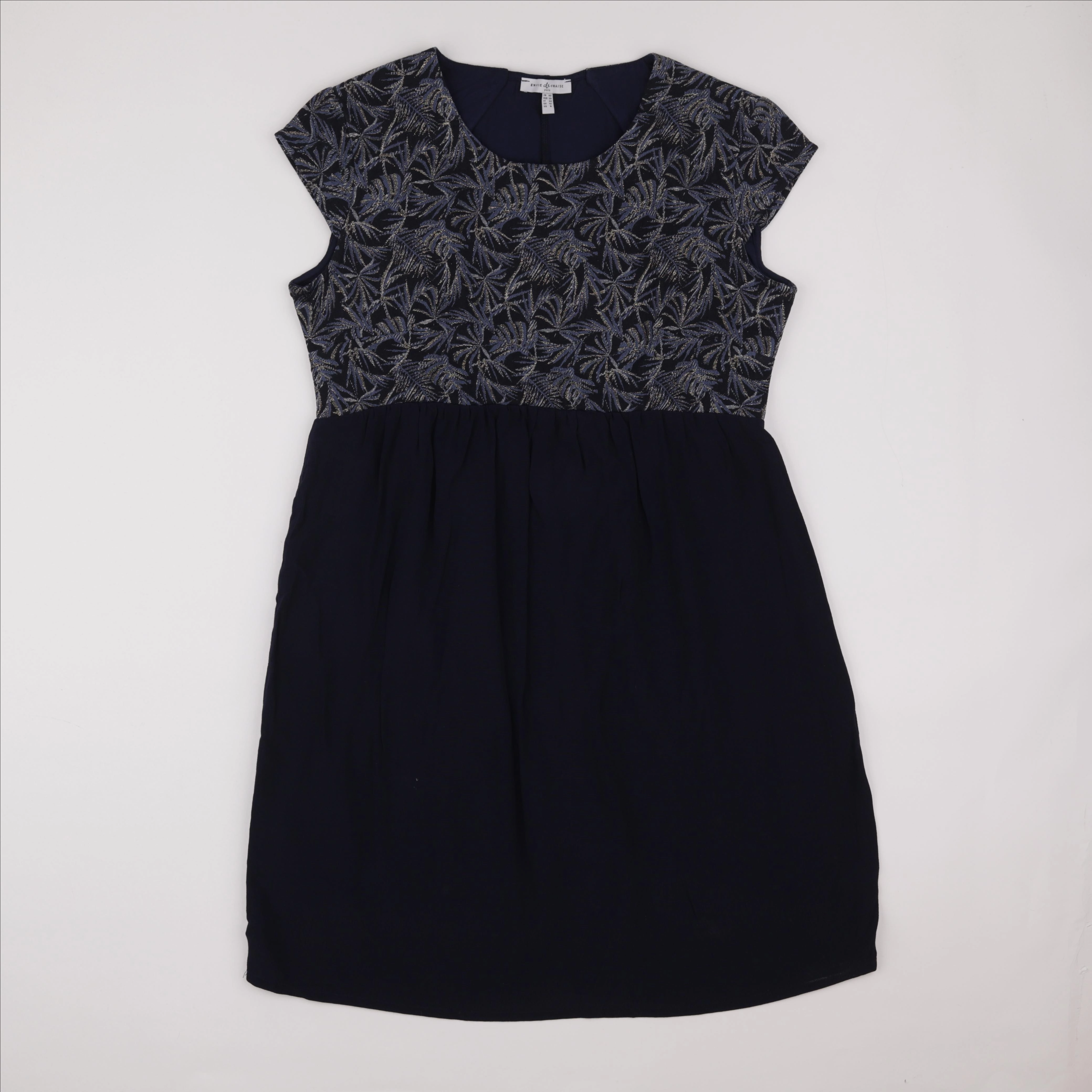 Envie de fraise - robe grossesse bleu, or - 40