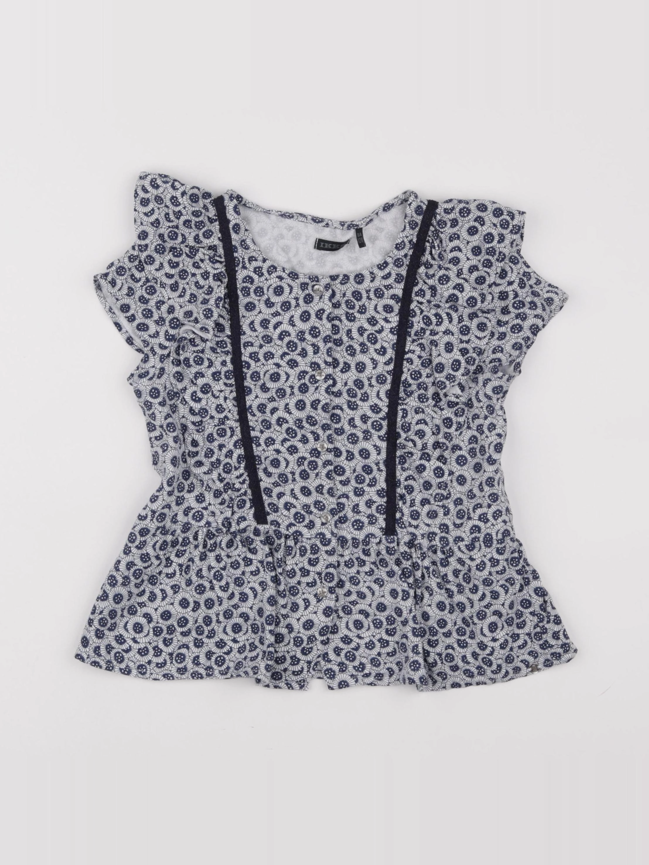 IKKS - blouse bleu, blanc - 8 ans