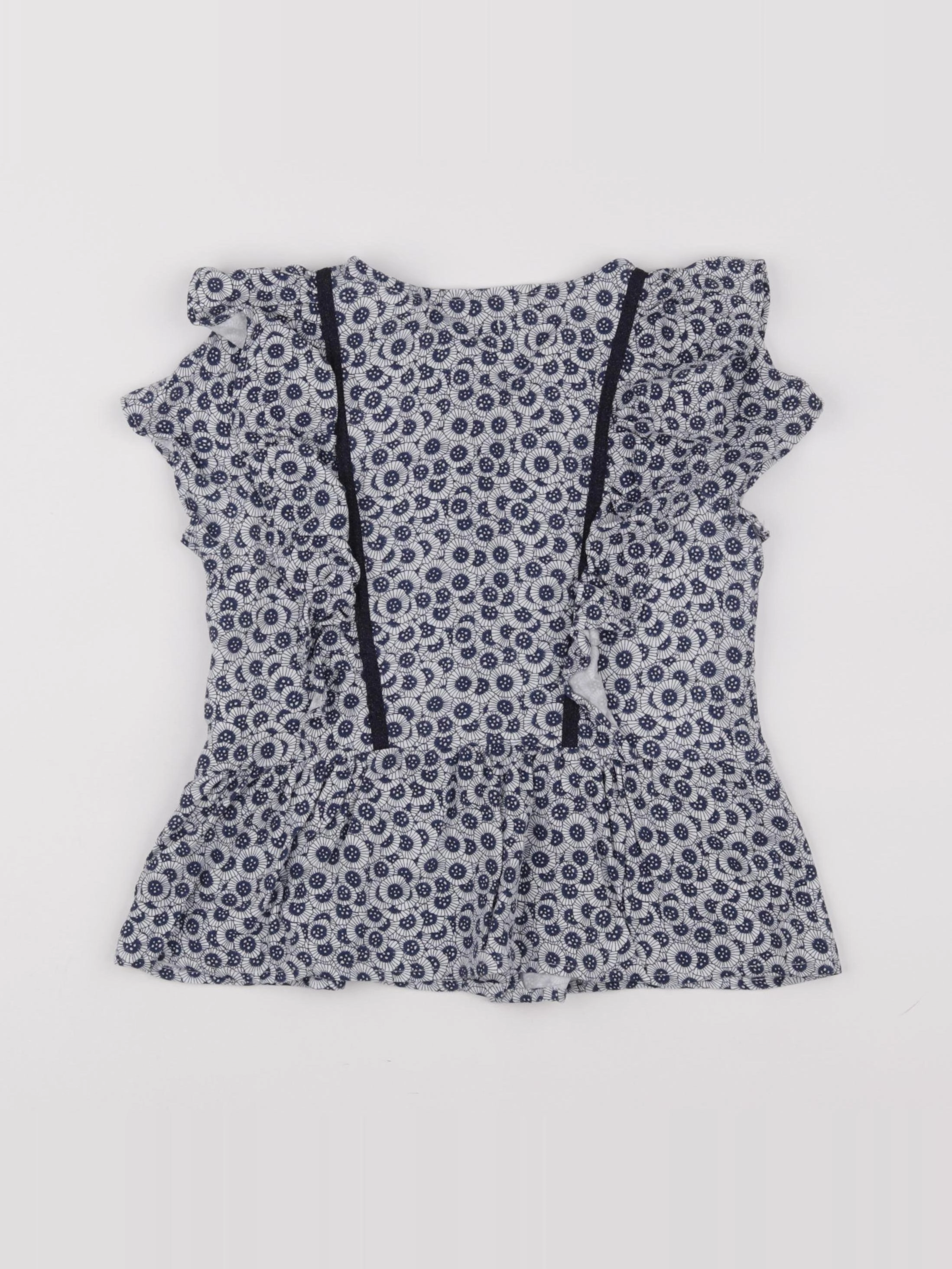 IKKS - blouse bleu, blanc - 8 ans