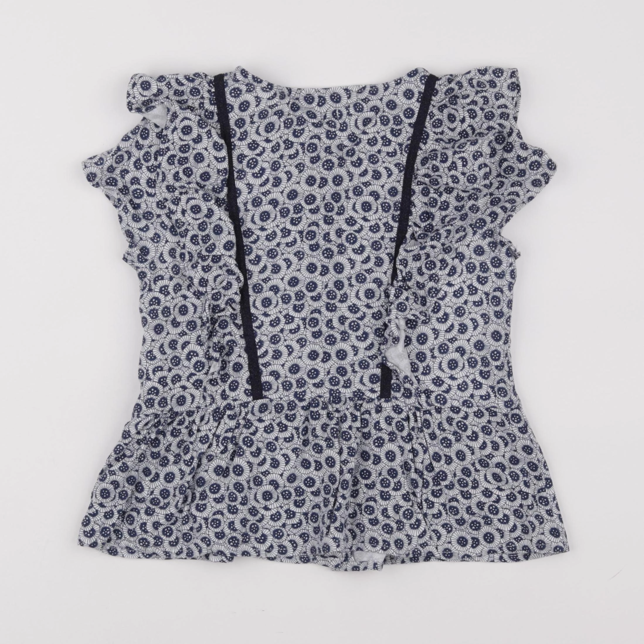 IKKS - blouse bleu, blanc - 8 ans