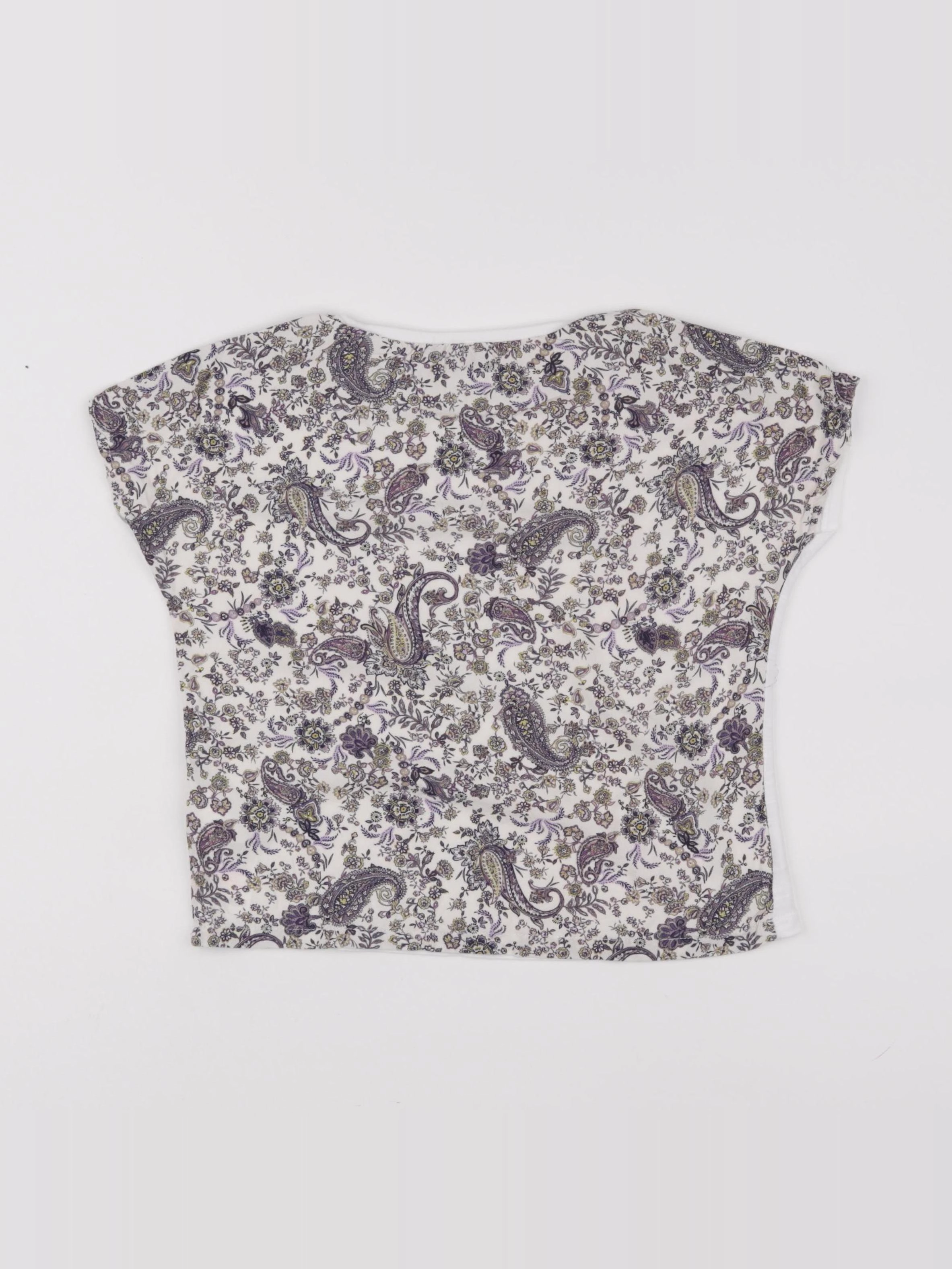 IKKS - tee-shirt blanc, violet - 8 ans