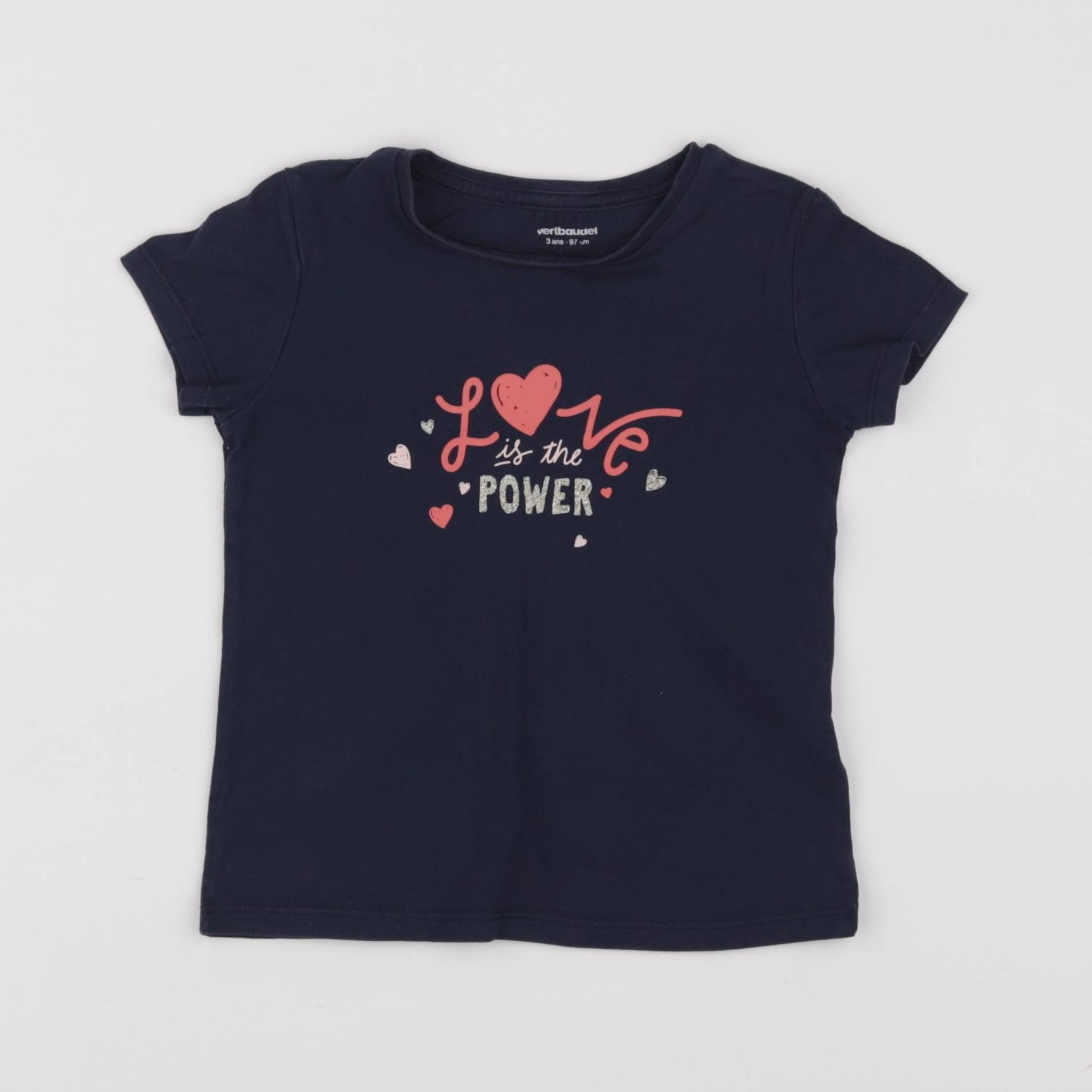 Vertbaudet - tee-shirt bleu - 3 ans