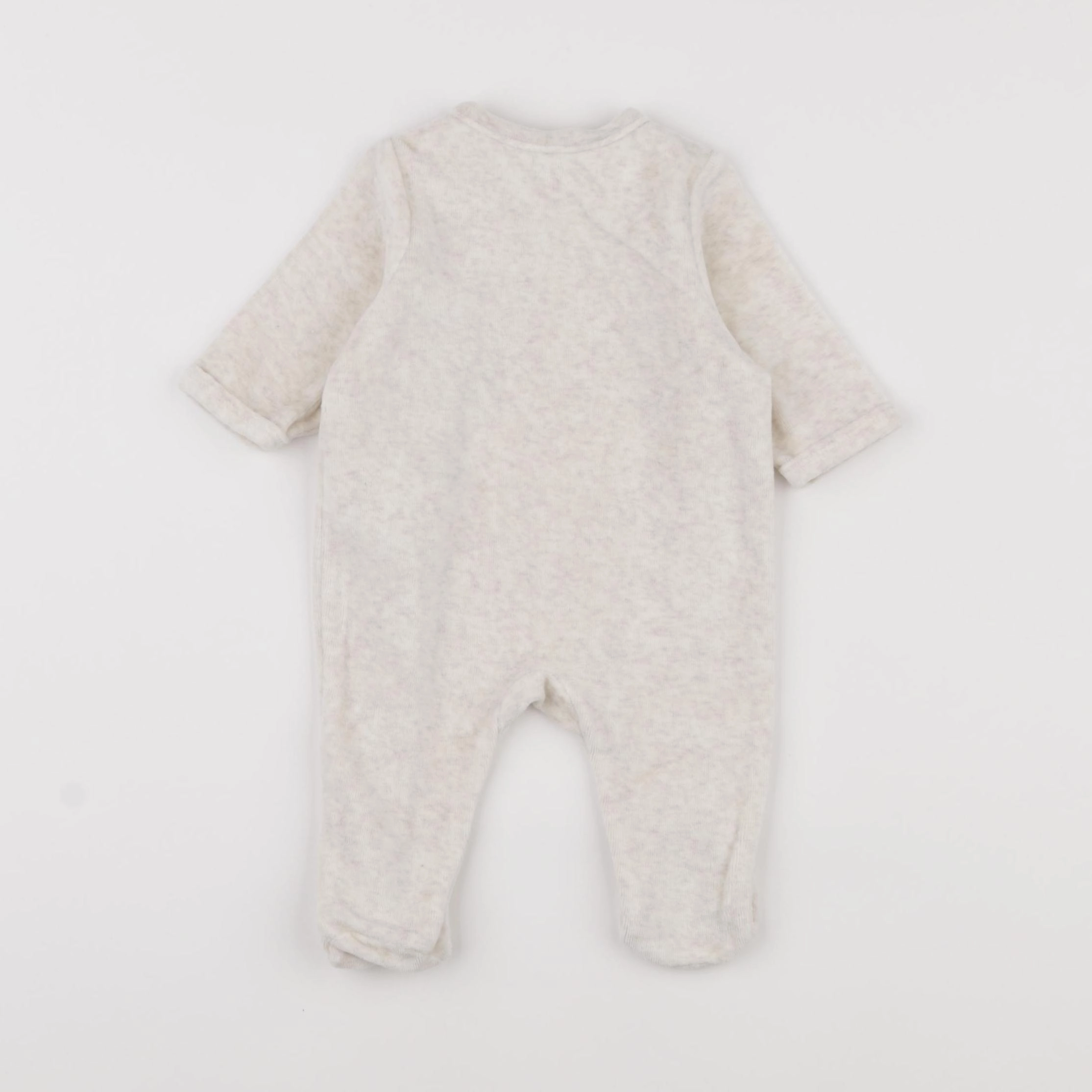 Vertbaudet - pyjama velours beige - 1 mois