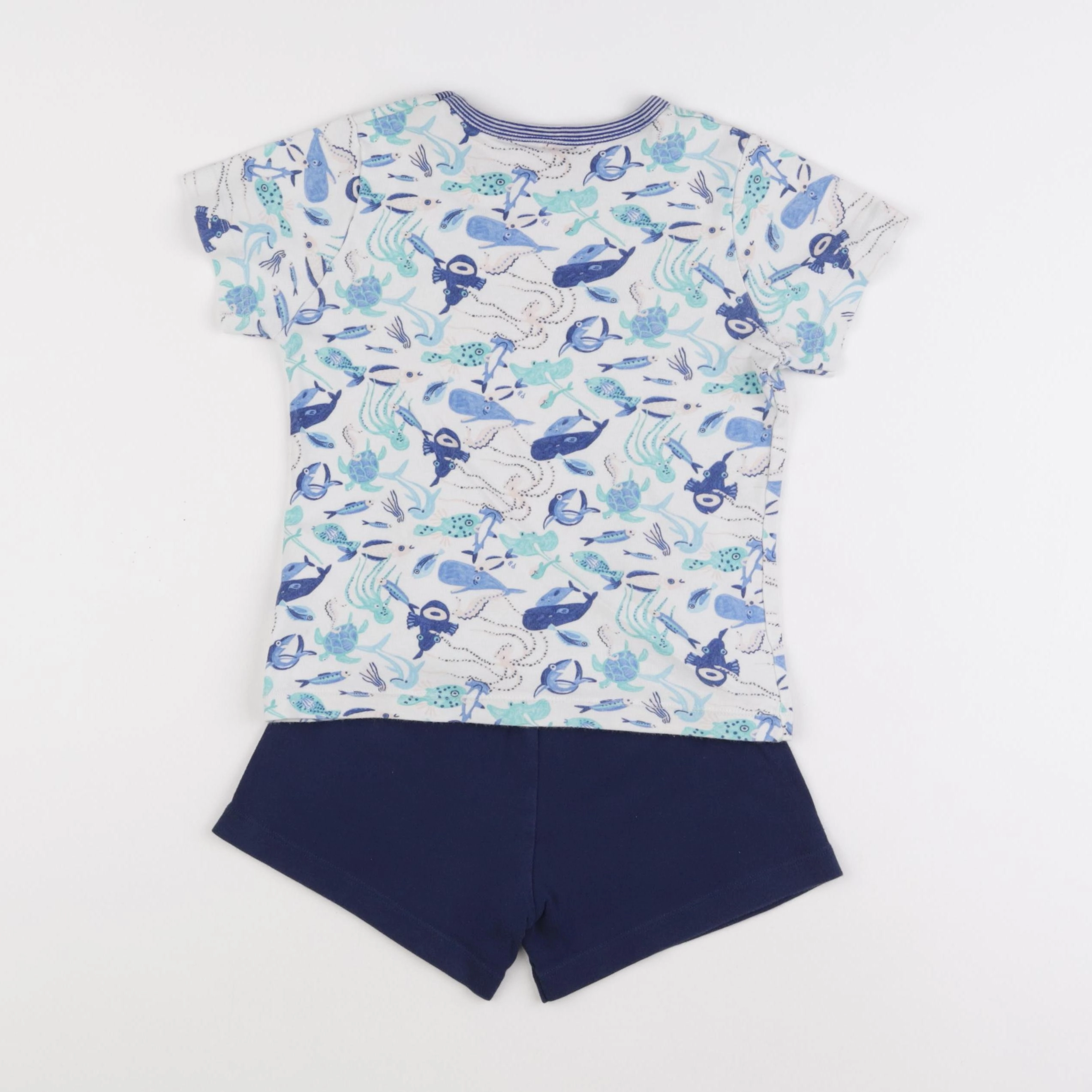 Petit Bateau - pyjama coton bleu - 5 ans