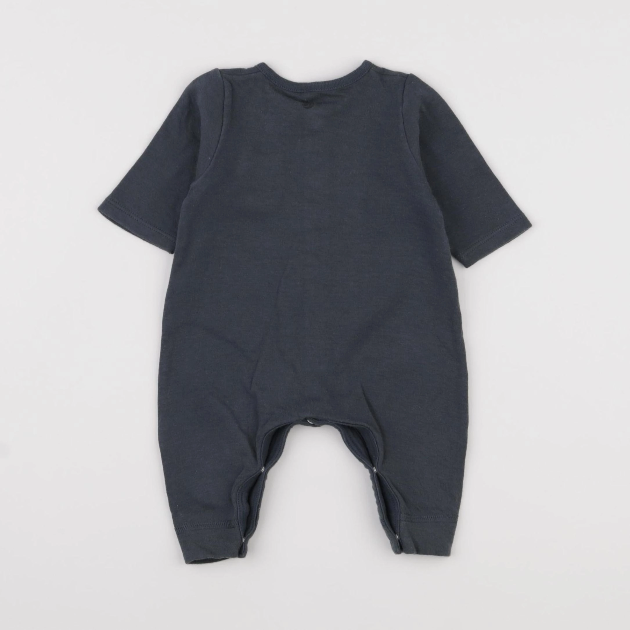 Petit Bateau - pyjama coton gris - 1 mois