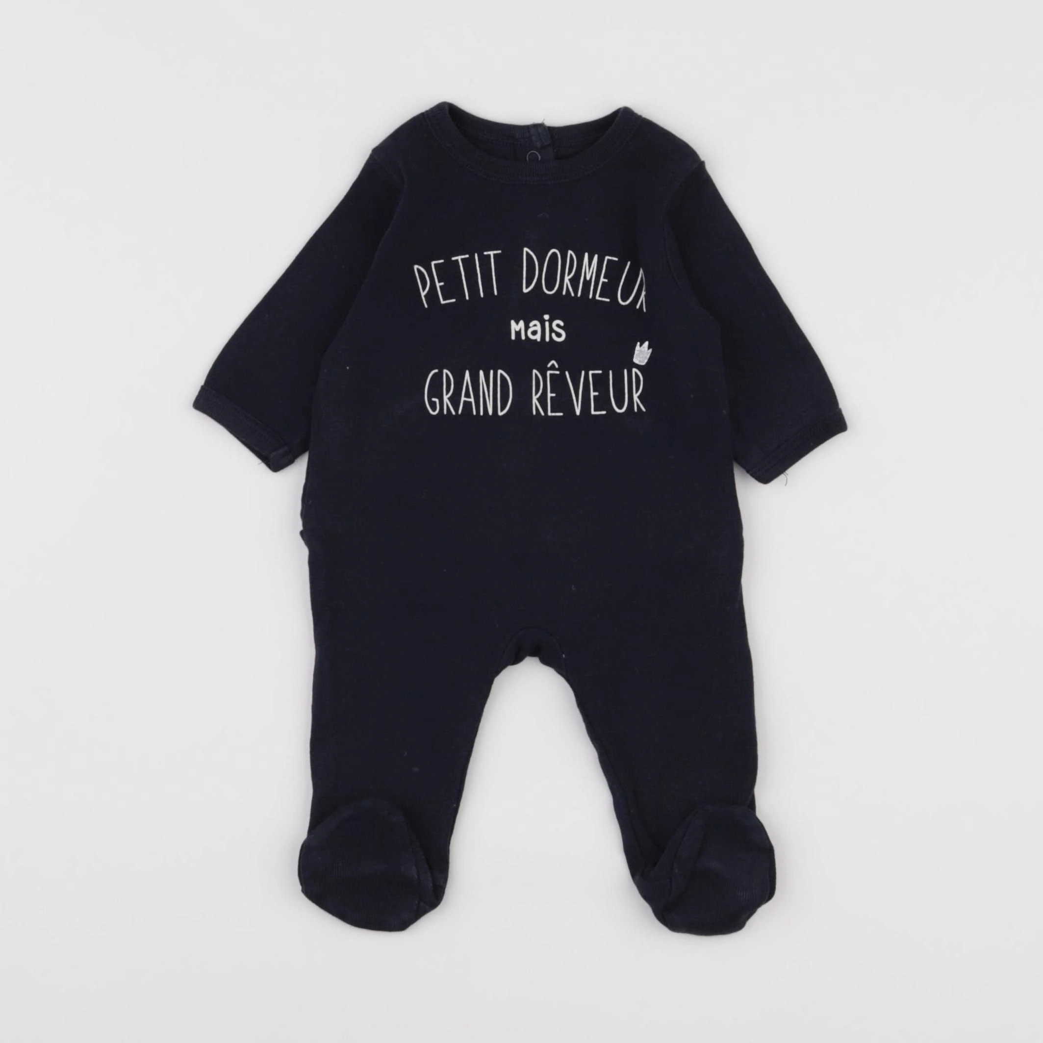Vertbaudet - pyjama coton bleu - 1 mois