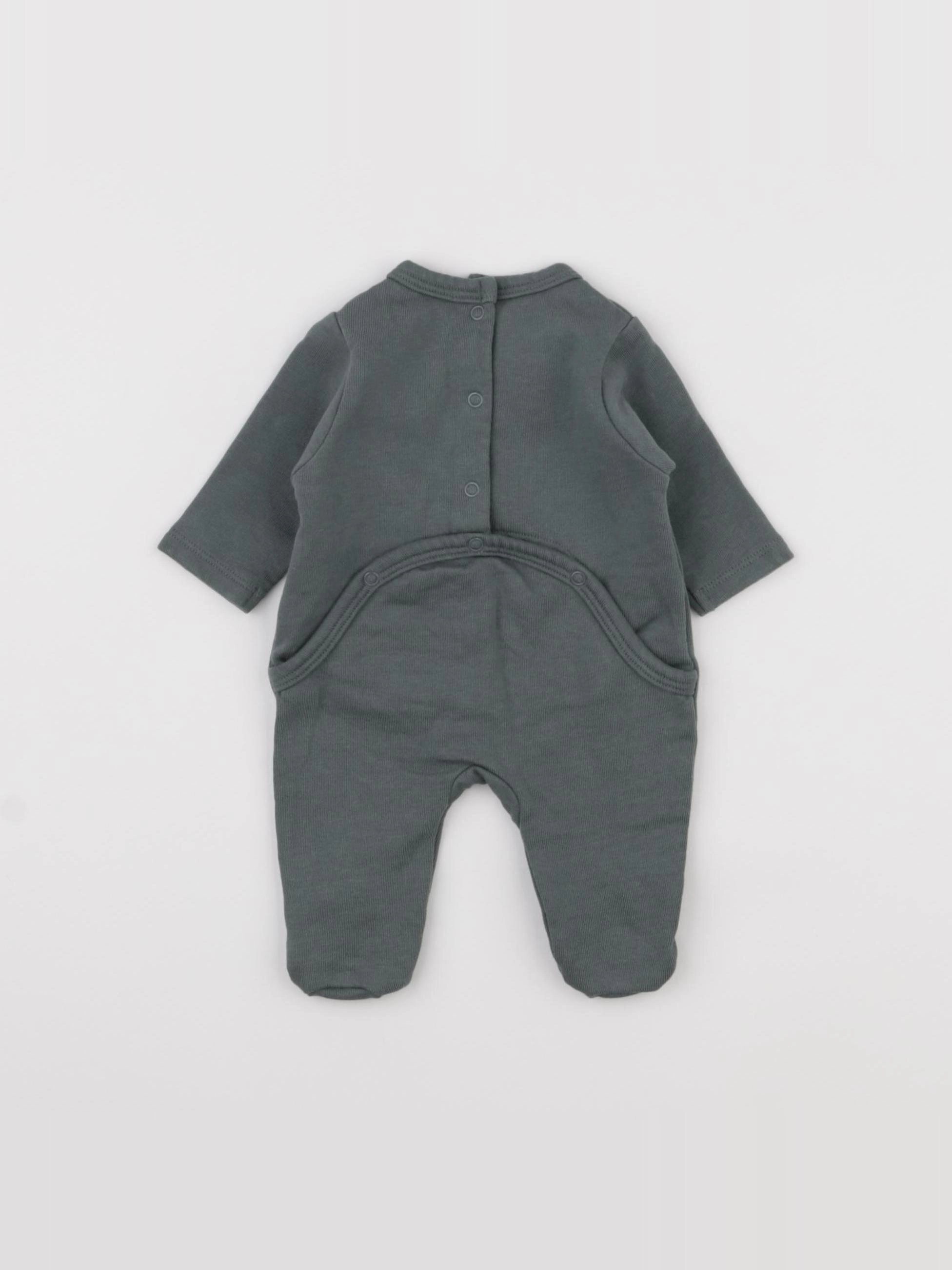 Vertbaudet - pyjama coton vert - 0 mois