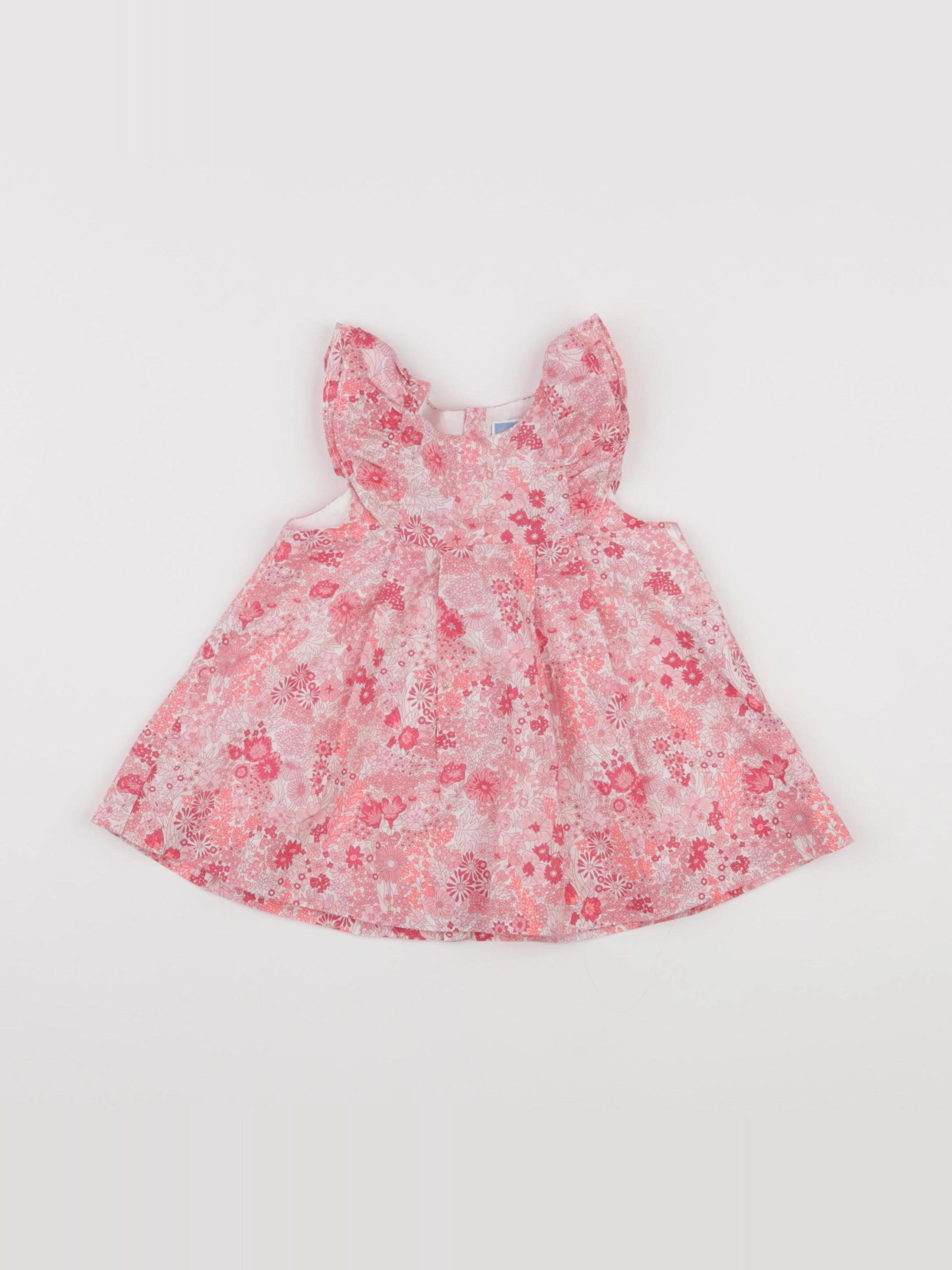 Jacadi - robe liberty rose - 6 mois