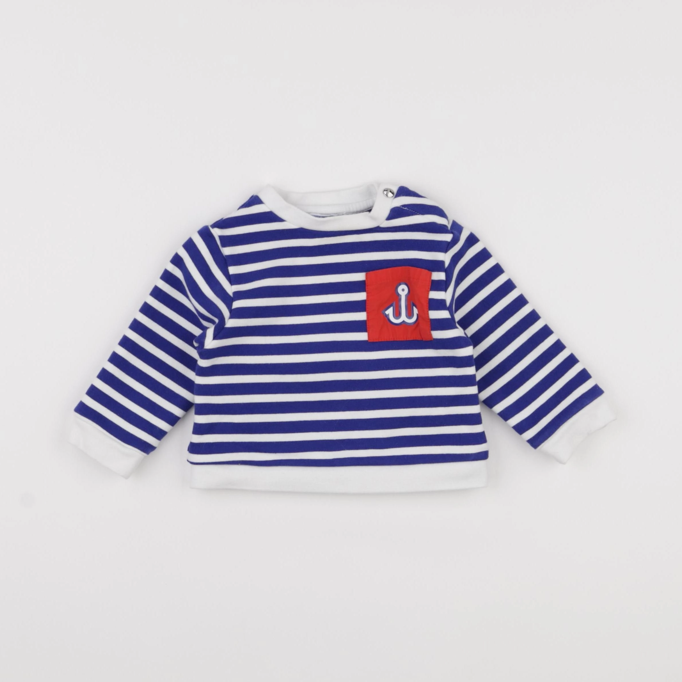 Jacadi - sweat bleu - 12 mois