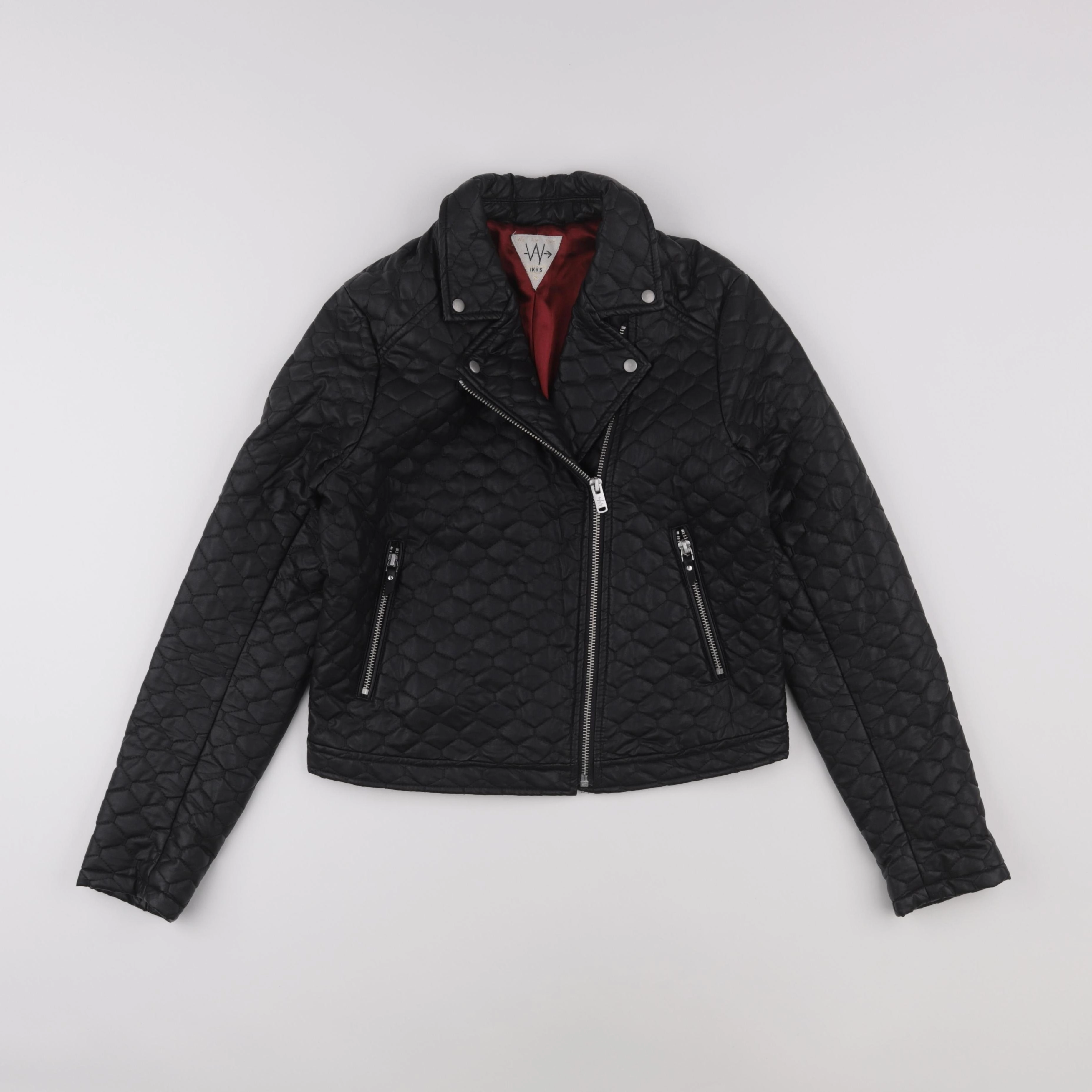 IKKS - veste simili cuir noir - 14 ans