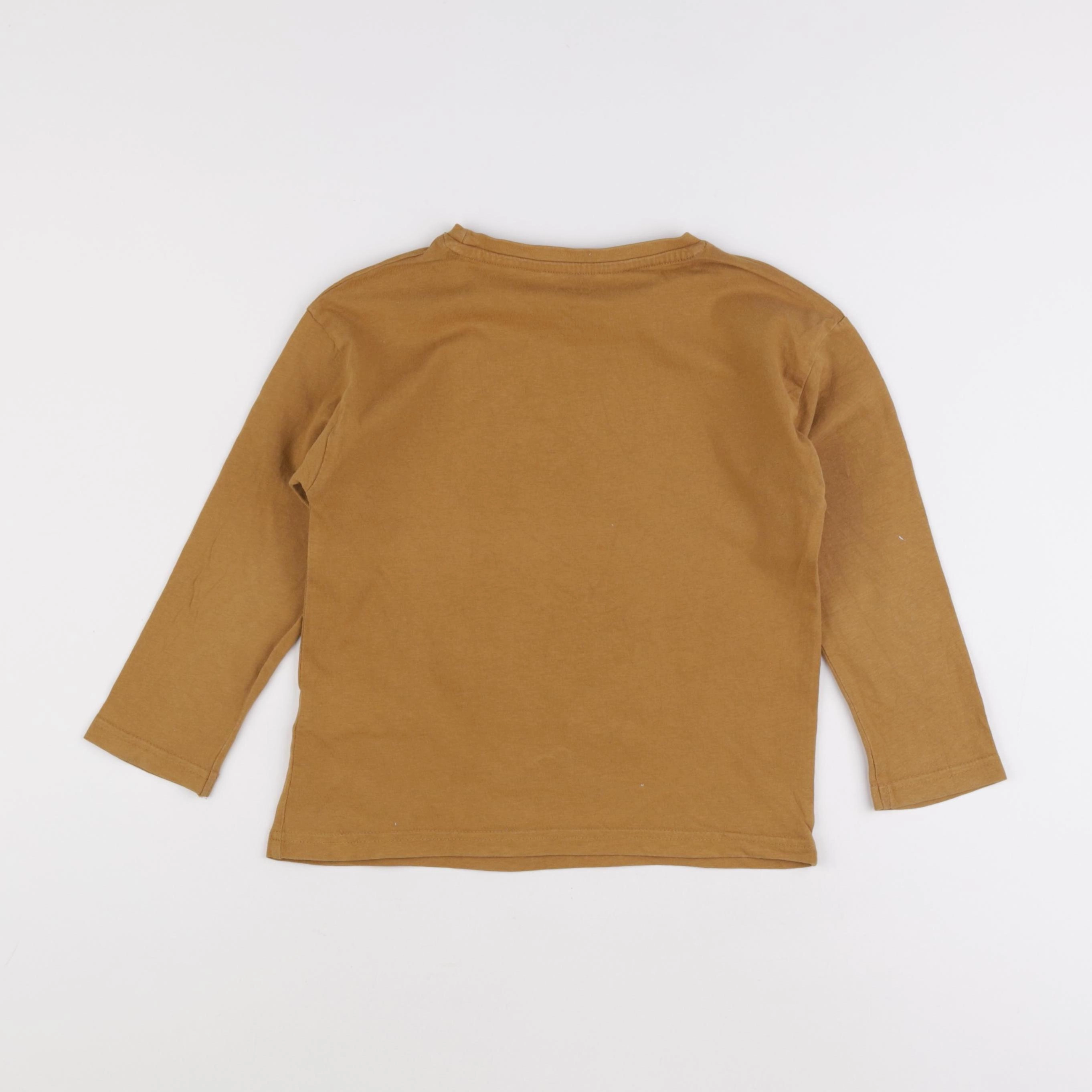 Vertbaudet - tee-shirt marron, jaune - 6 ans