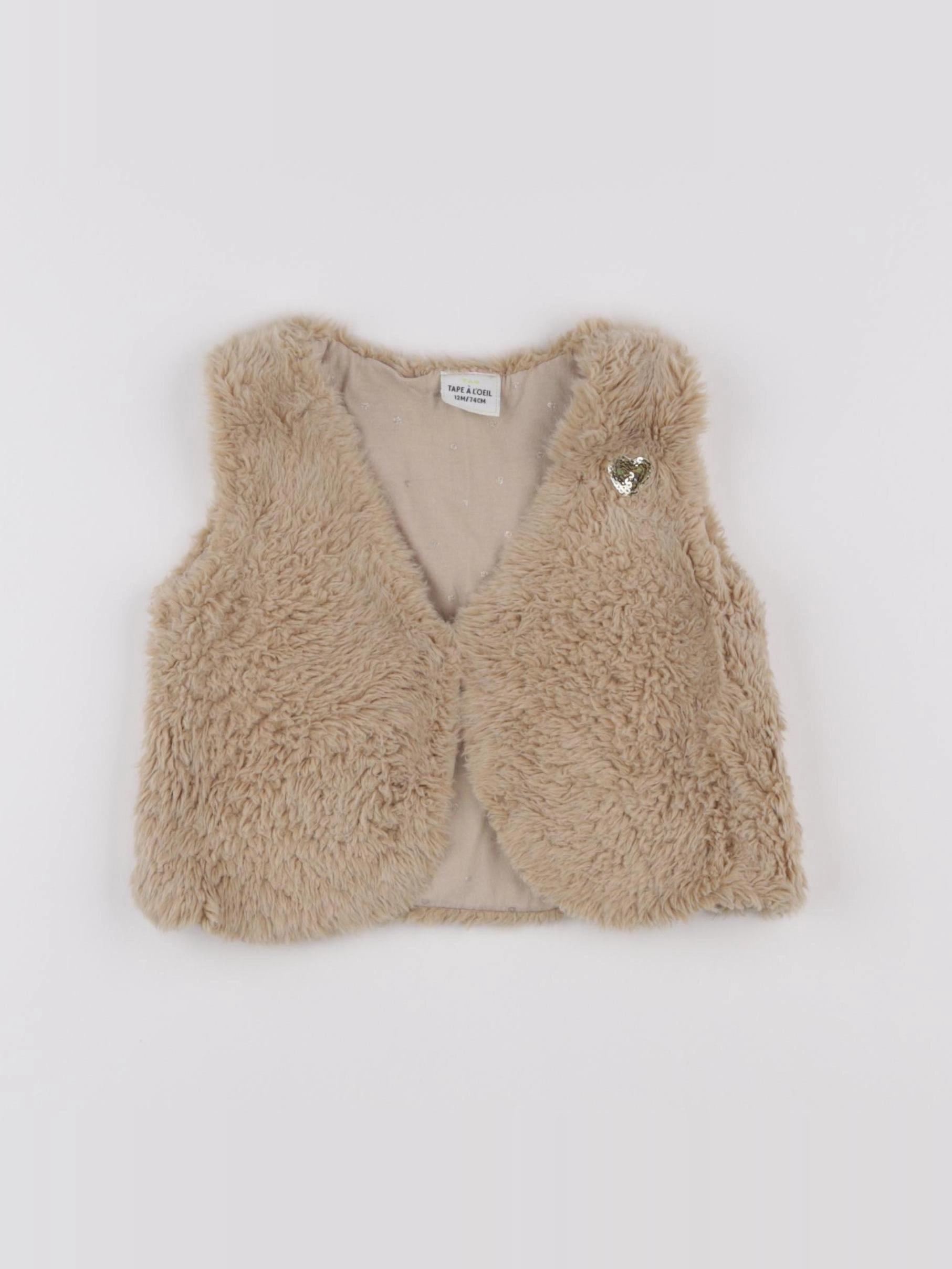 Tape à l'oeil - gilet marron - 12 mois