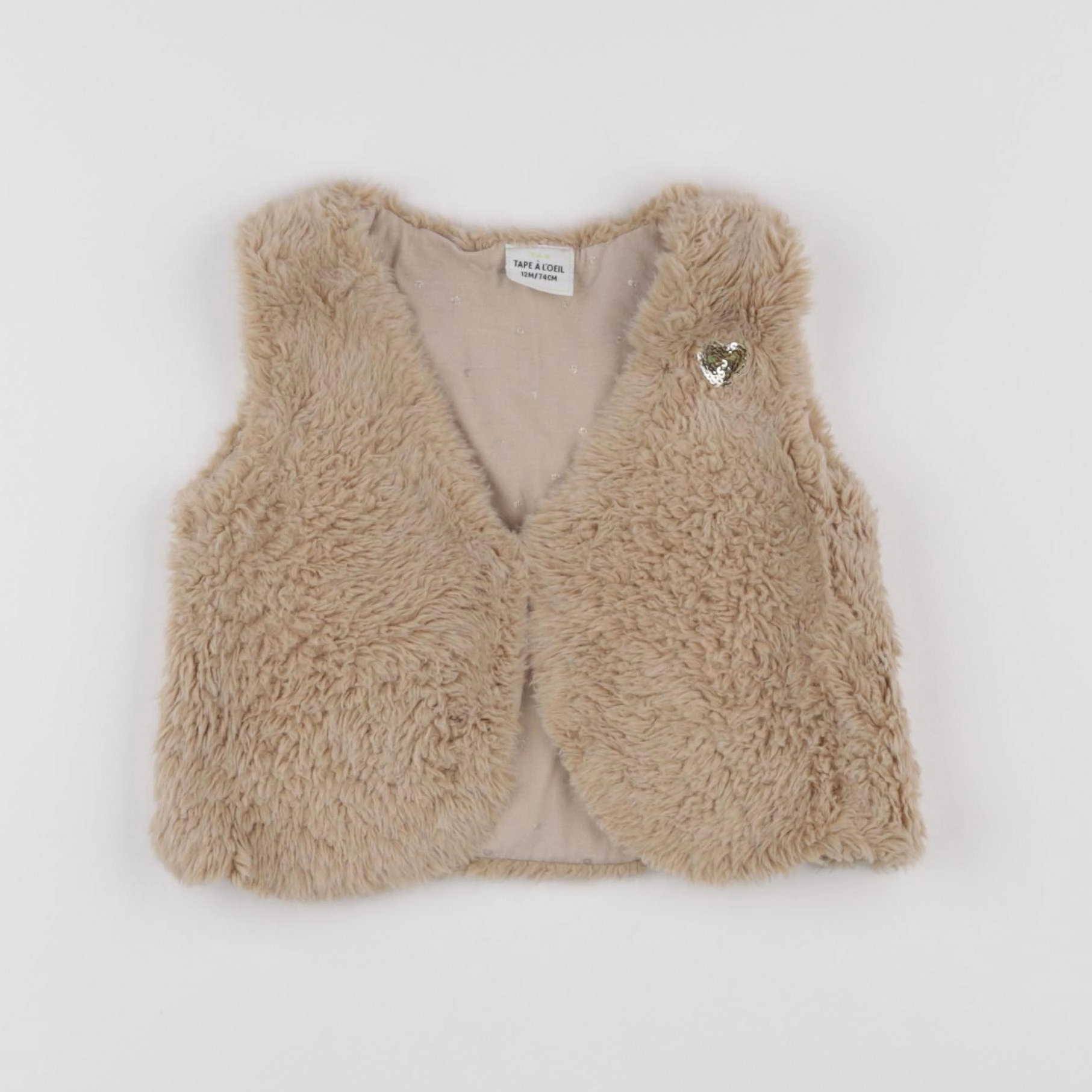 Tape à l'oeil - gilet marron - 12 mois