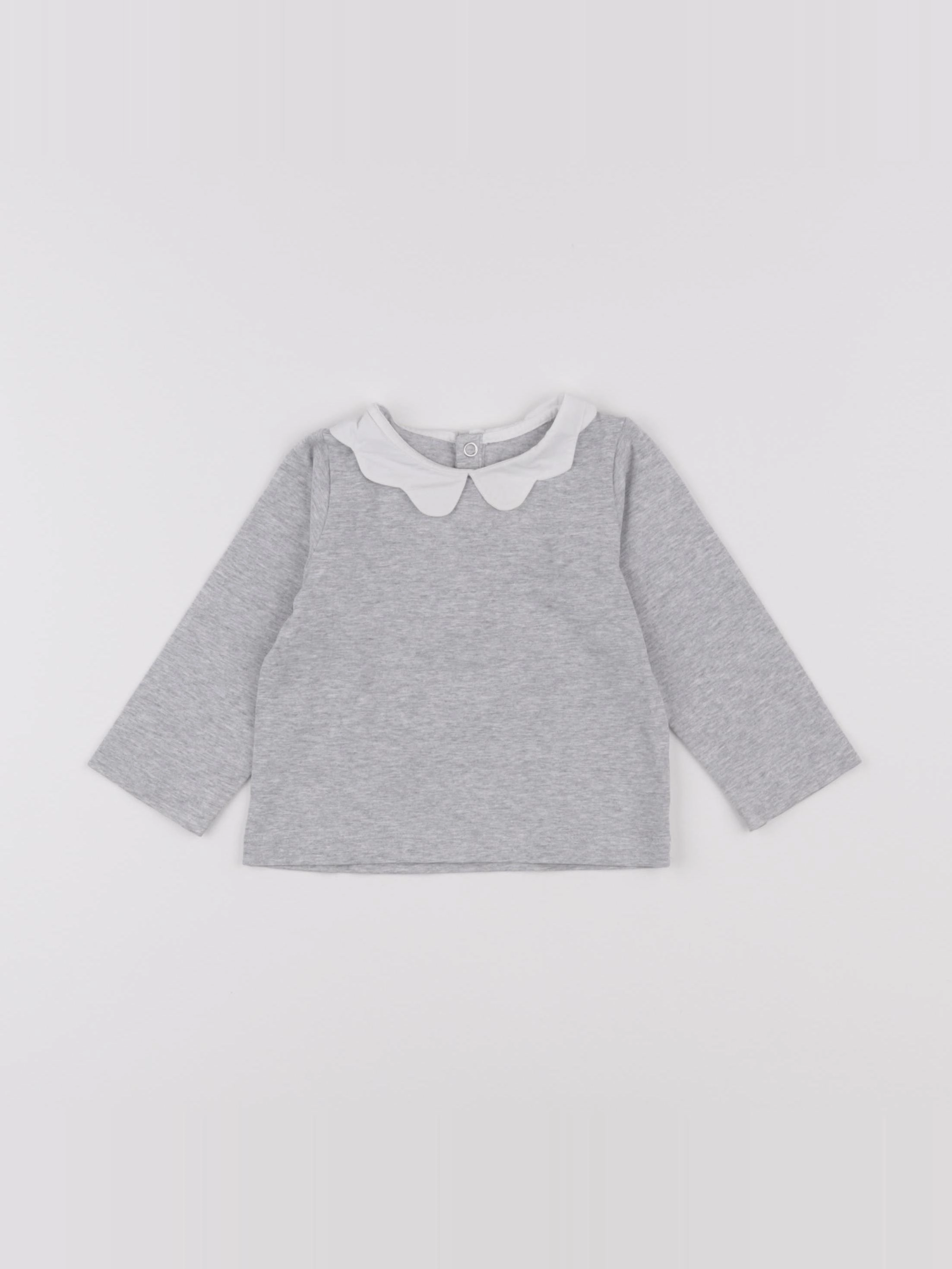 Jacadi - tee-shirt gris - 12 mois