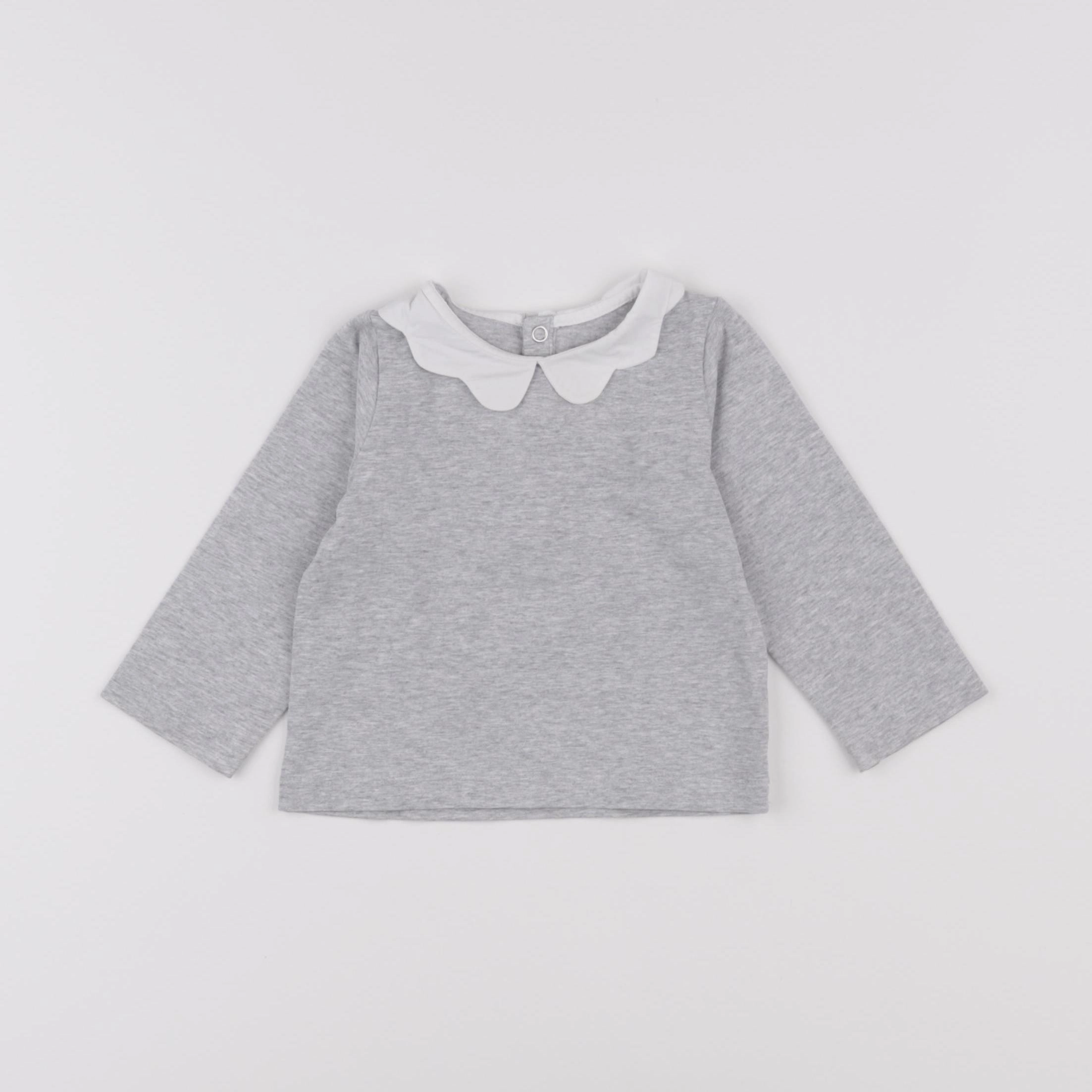Jacadi - tee-shirt gris - 12 mois