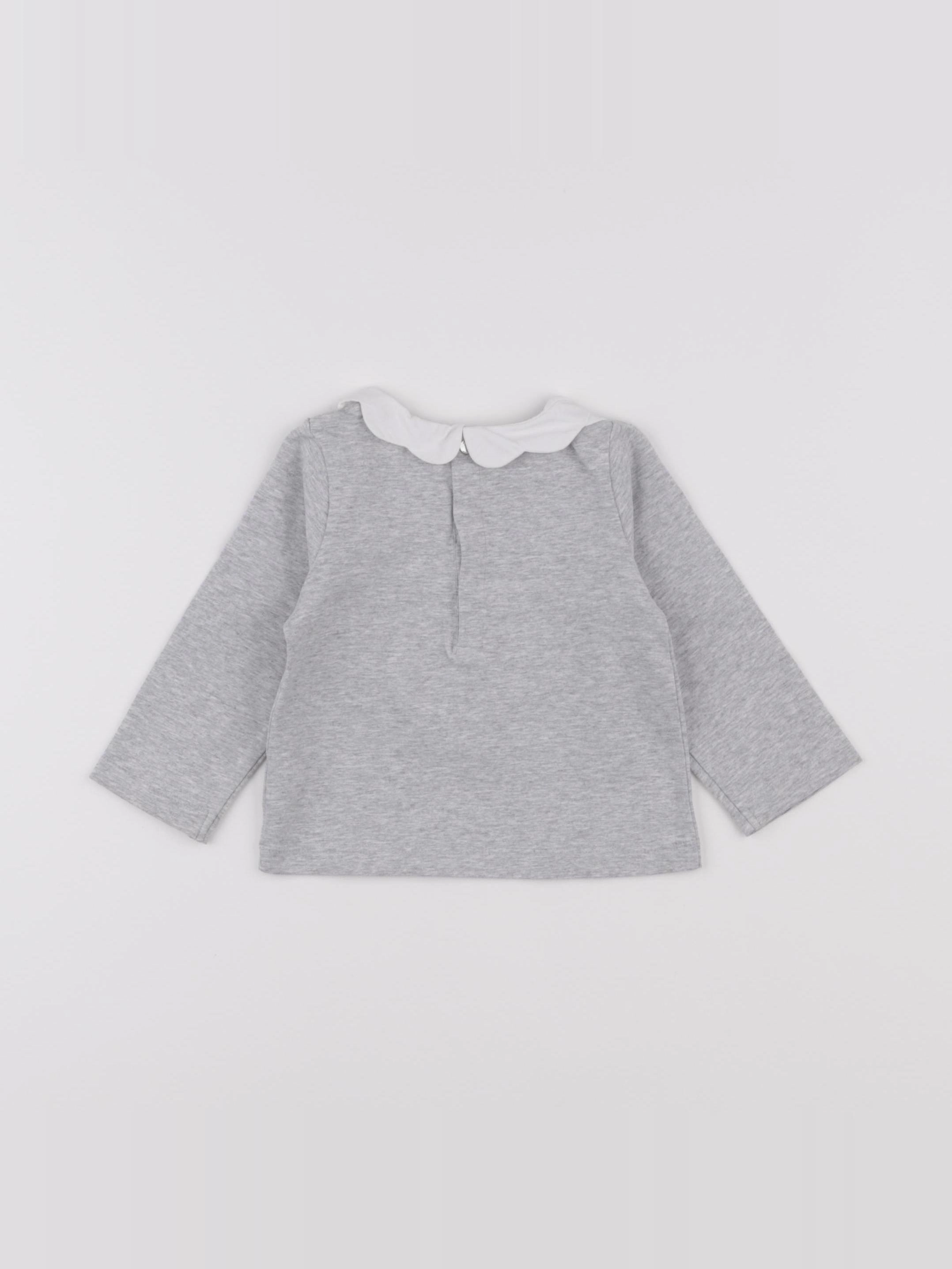 Jacadi - tee-shirt gris - 12 mois