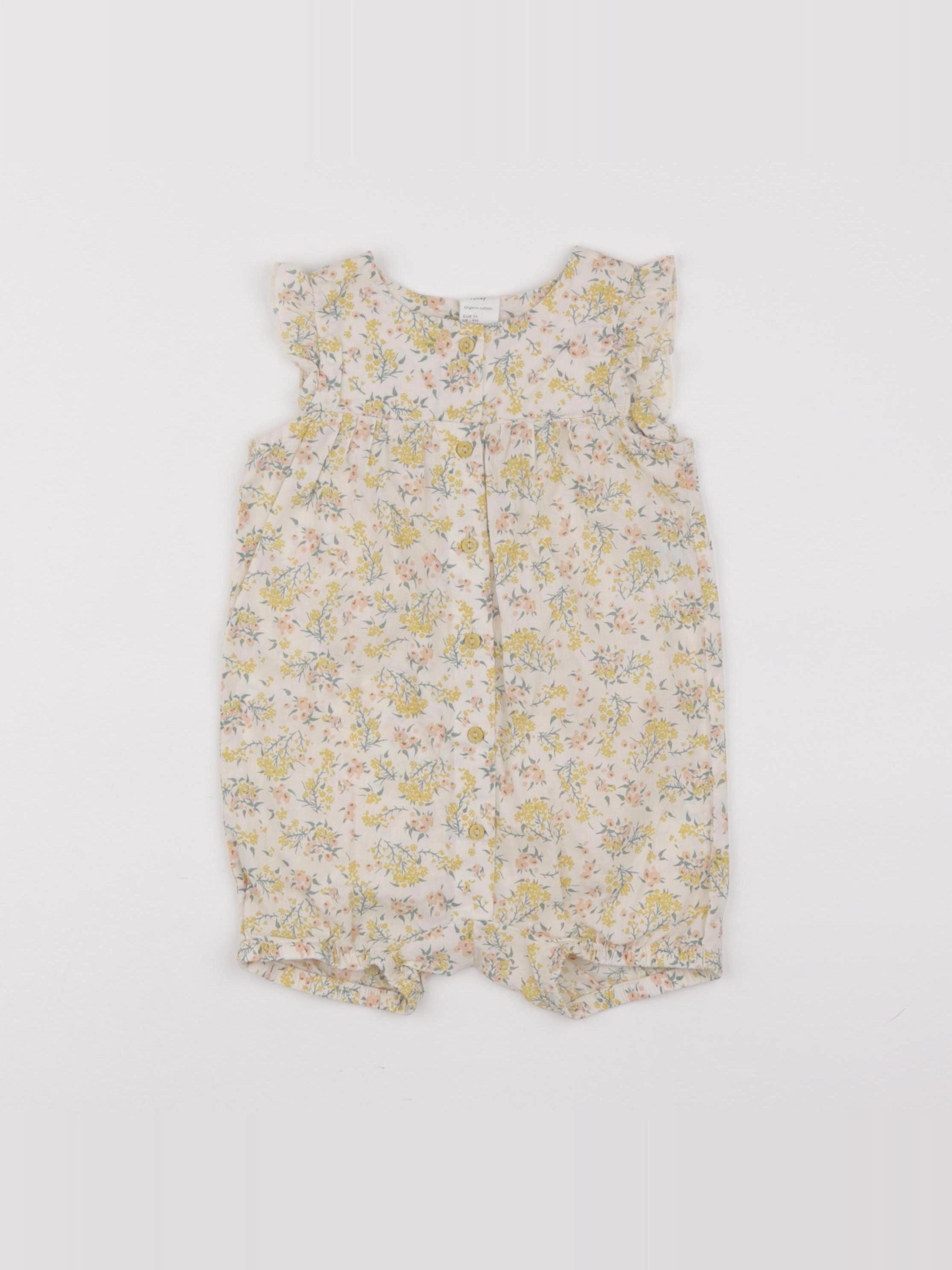 H&M - combinaison jaune - 6/9 mois