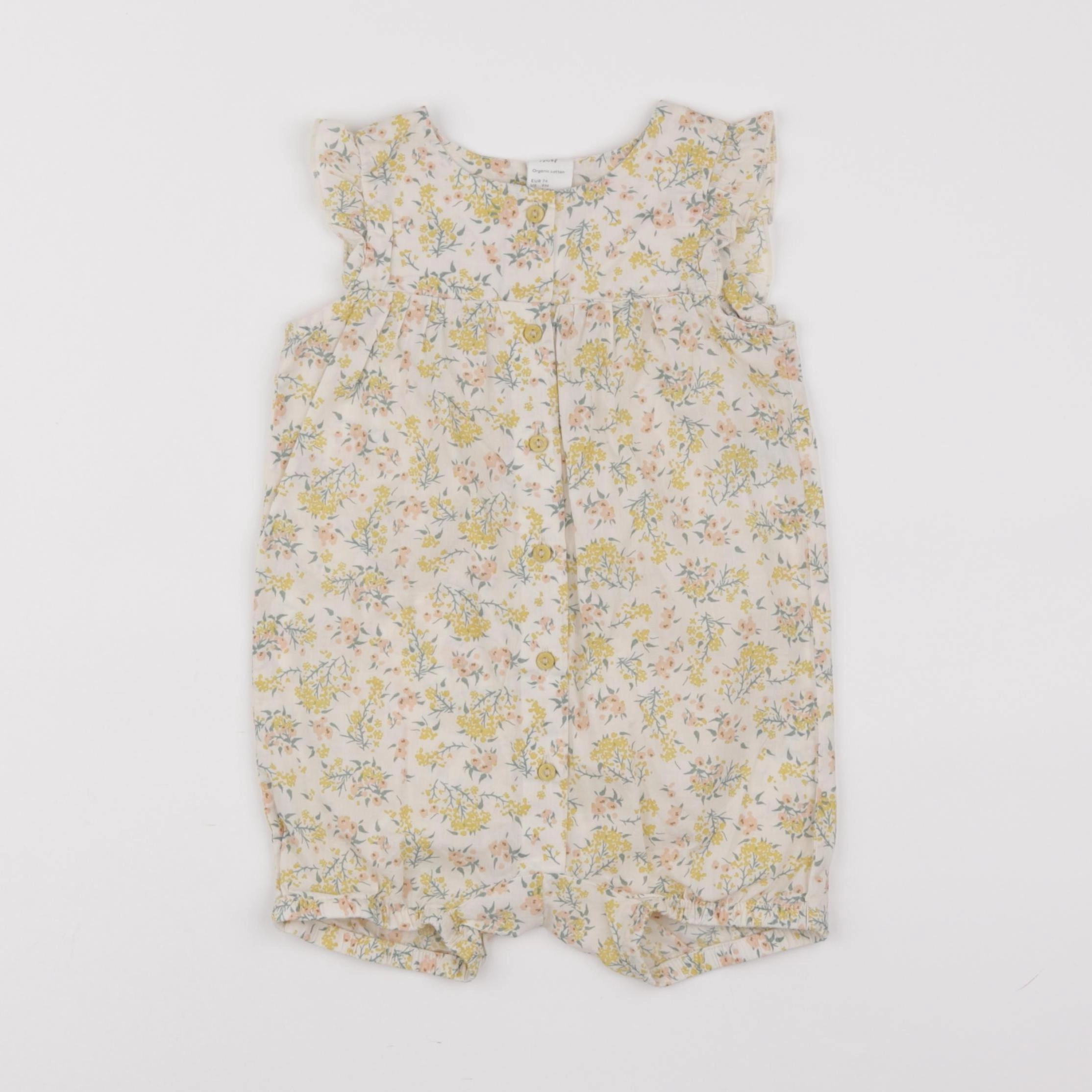 H&M - combinaison jaune - 6/9 mois