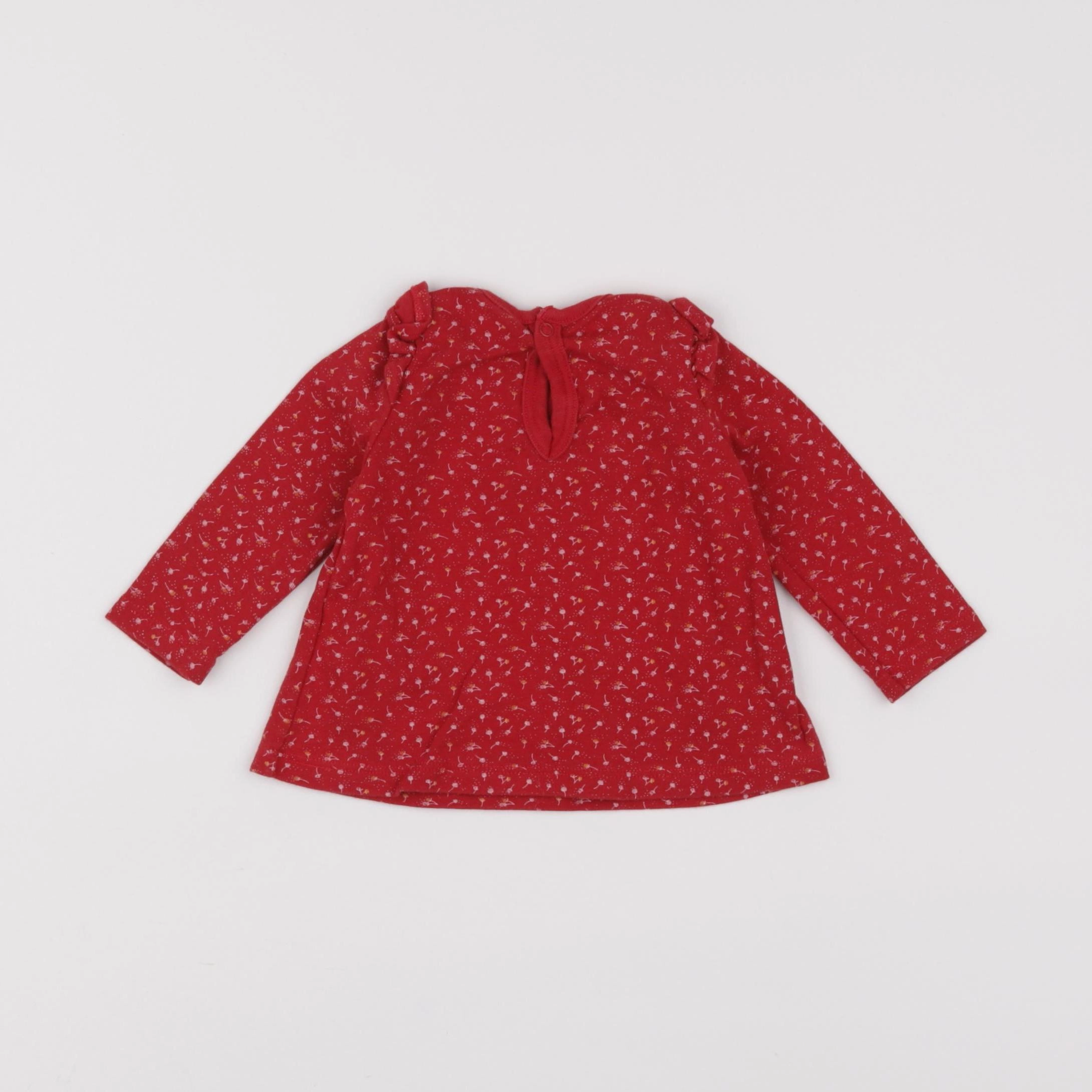 Petit Bateau - tee-shirt rouge - 6 mois