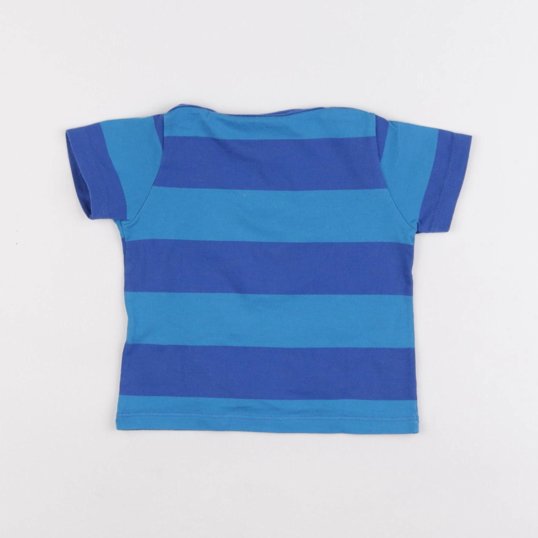 Petit Bateau - tee-shirt bleu - 12 mois