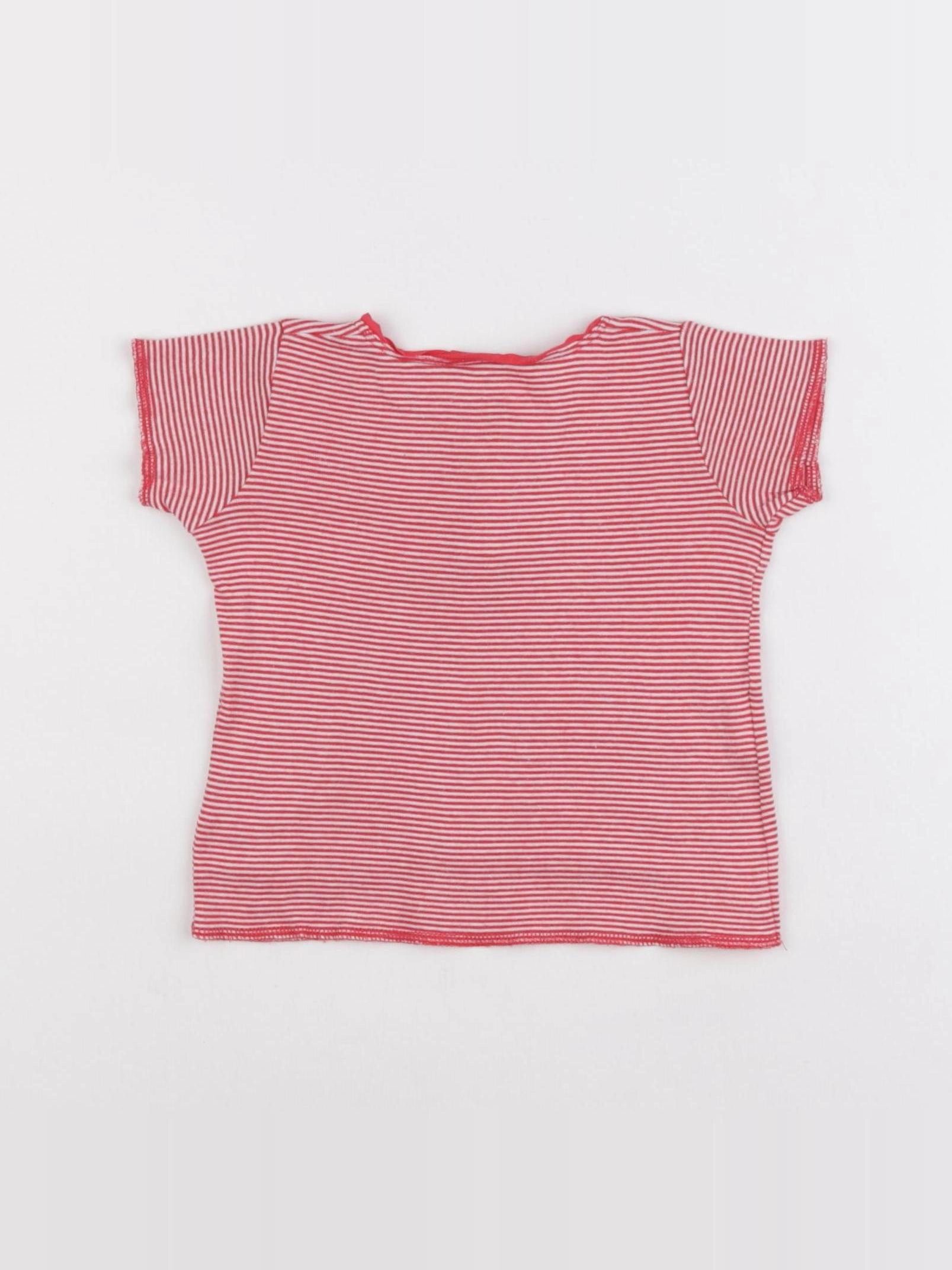 Petit Bateau - tee-shirt rouge - 12 mois