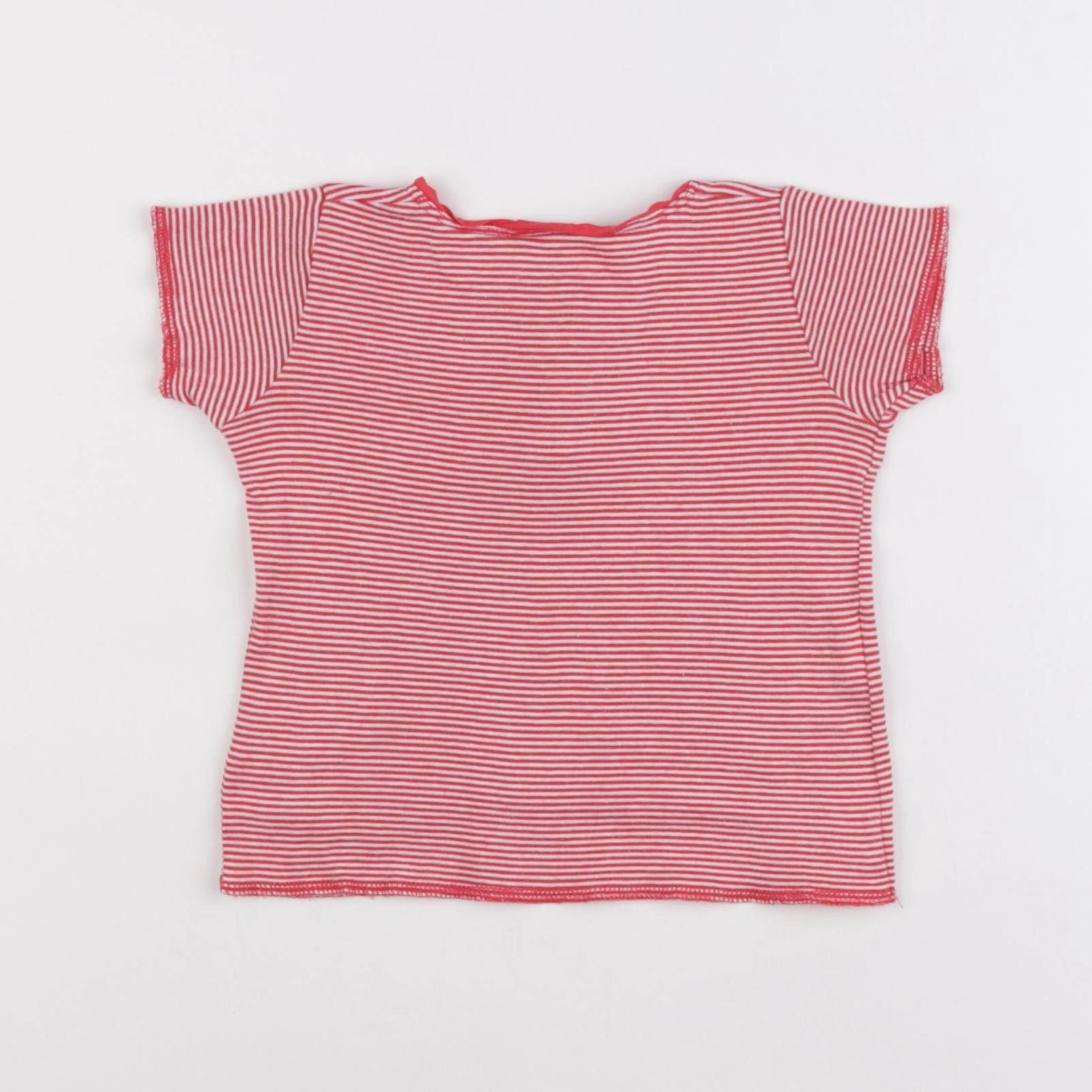 Petit Bateau - tee-shirt rouge - 12 mois
